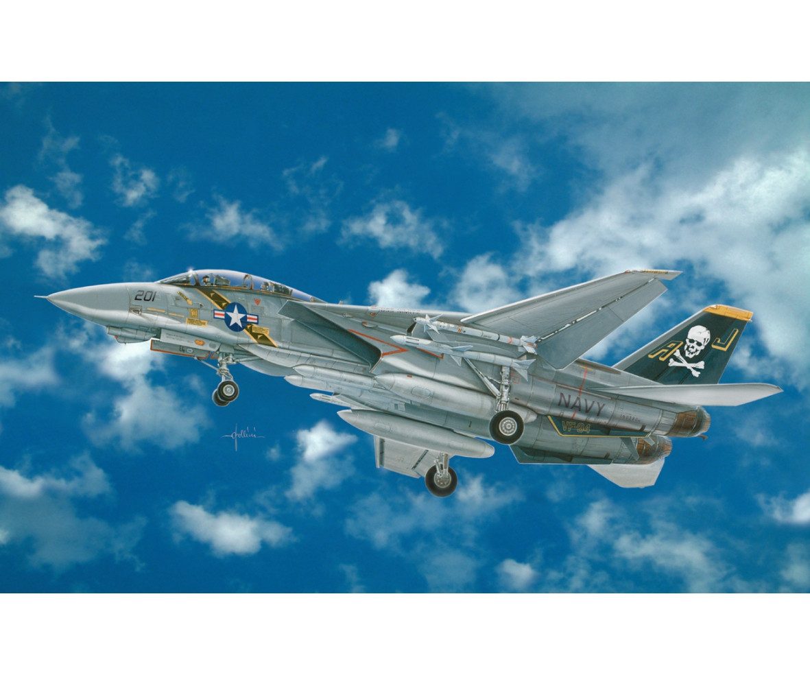 Italeri Modellbausatz Italeri 1:48 F-14A TOMCAT jet Flugzeug Plastik Modellbau Bausatz