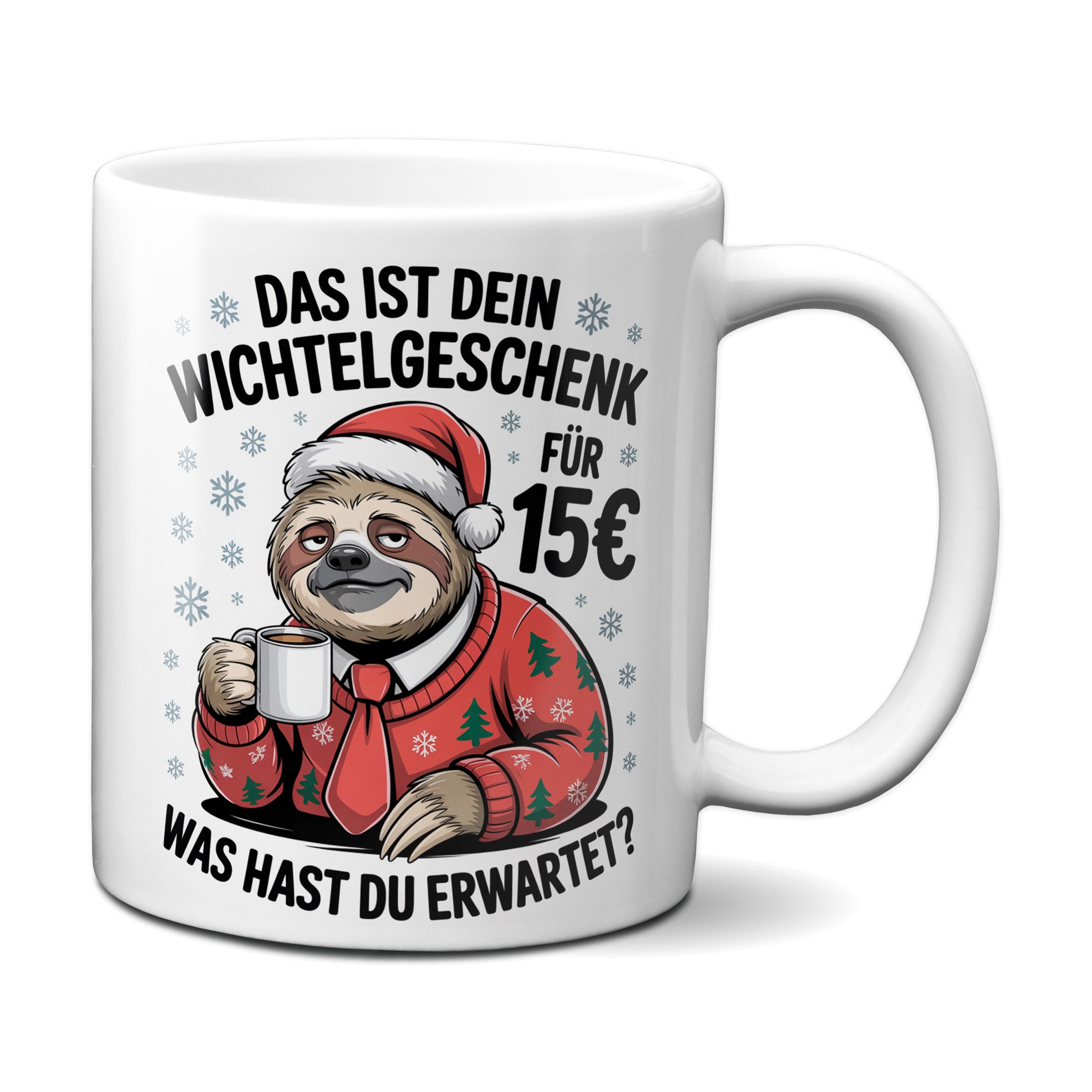 TASSENKING Tasse, TassenKing Keramik-Tasse „Das ist Dein Wichtelgeschenk für 15 Euro“ V3