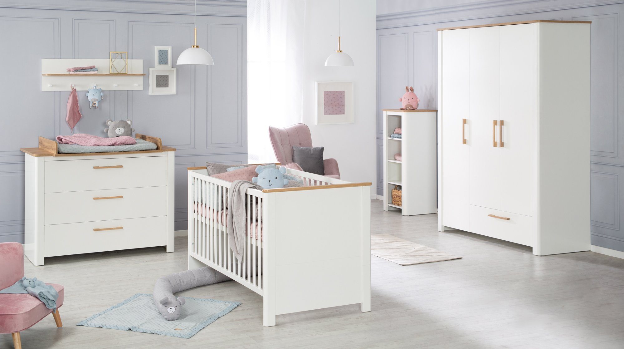 Möbel Kinderschränke roba® Kleiderschrank Ava 3-trg.; Made in Europe