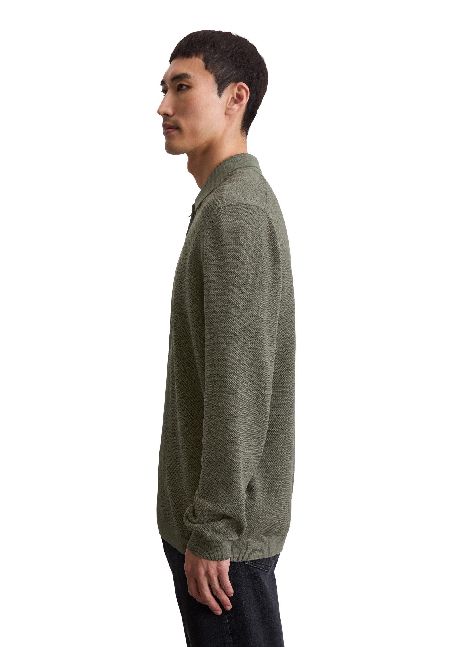 Marc O'Polo Rollkragenpullover aus feinem Bio-Baumwoll-Piqué günstig online kaufen
