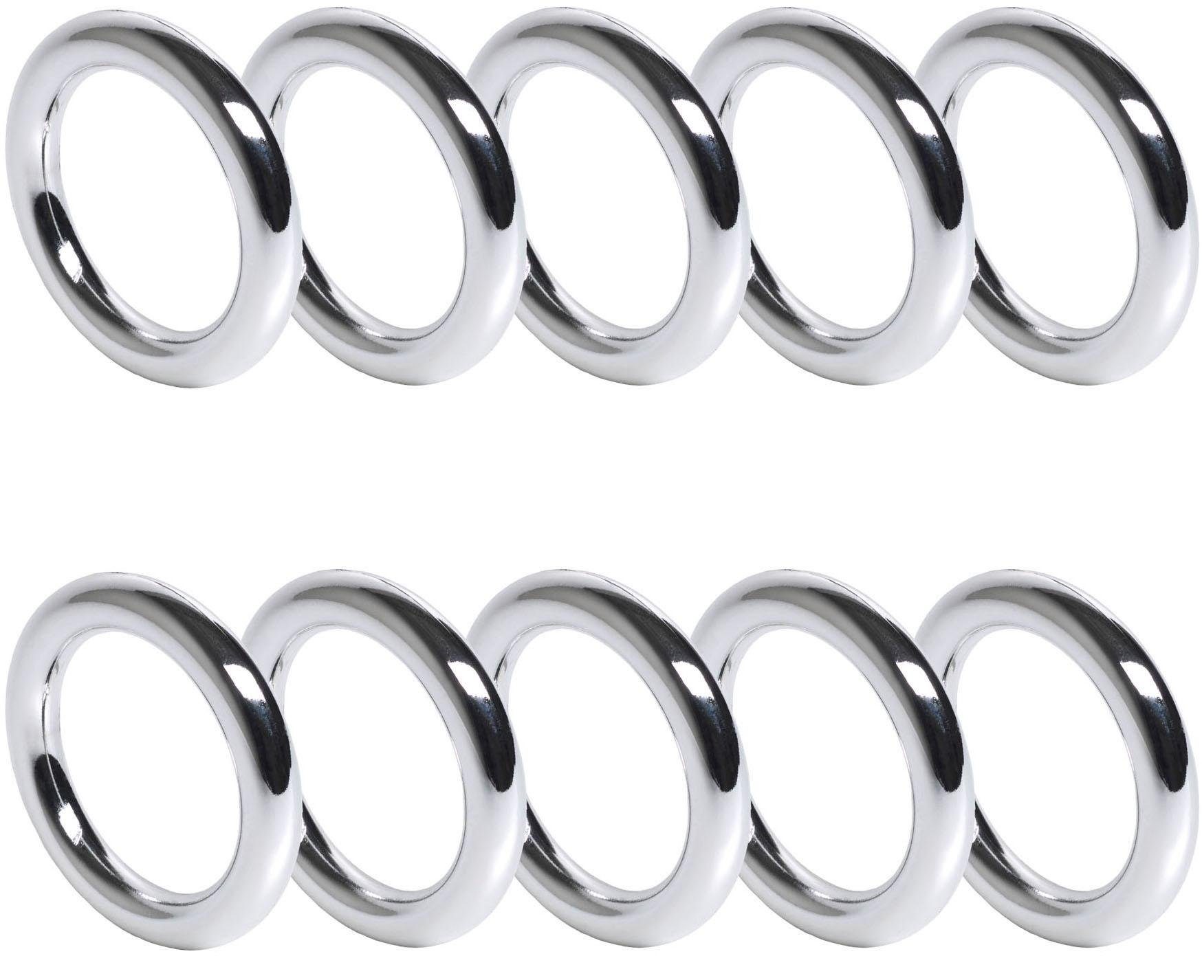 Liedeco Gardinenring, Gardinenstangen, (Packung, 10-St., mit Faltenlegehake günstig online kaufen