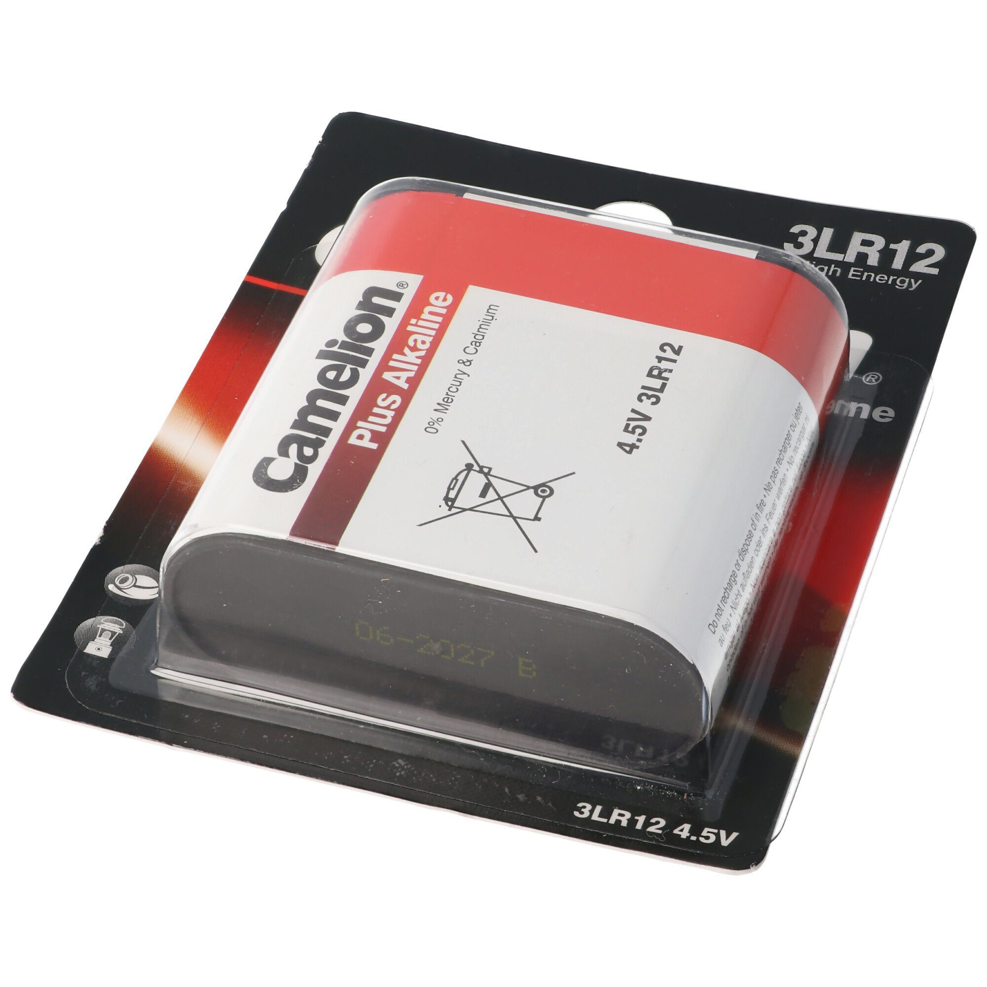 Camelion 3LR12 4.5 Volt Flachbatterie maximal 3000mAh, Abmessungen ca. 65,0 x Batterie, (4,5 V)