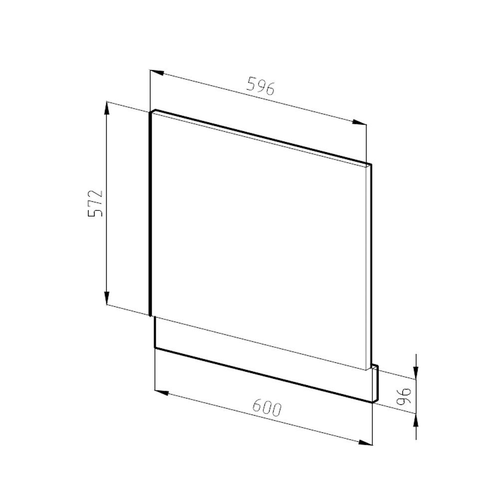 Frontblende Geschirrspülerblende cm Vicco Sonoma R-Line Weiß 60