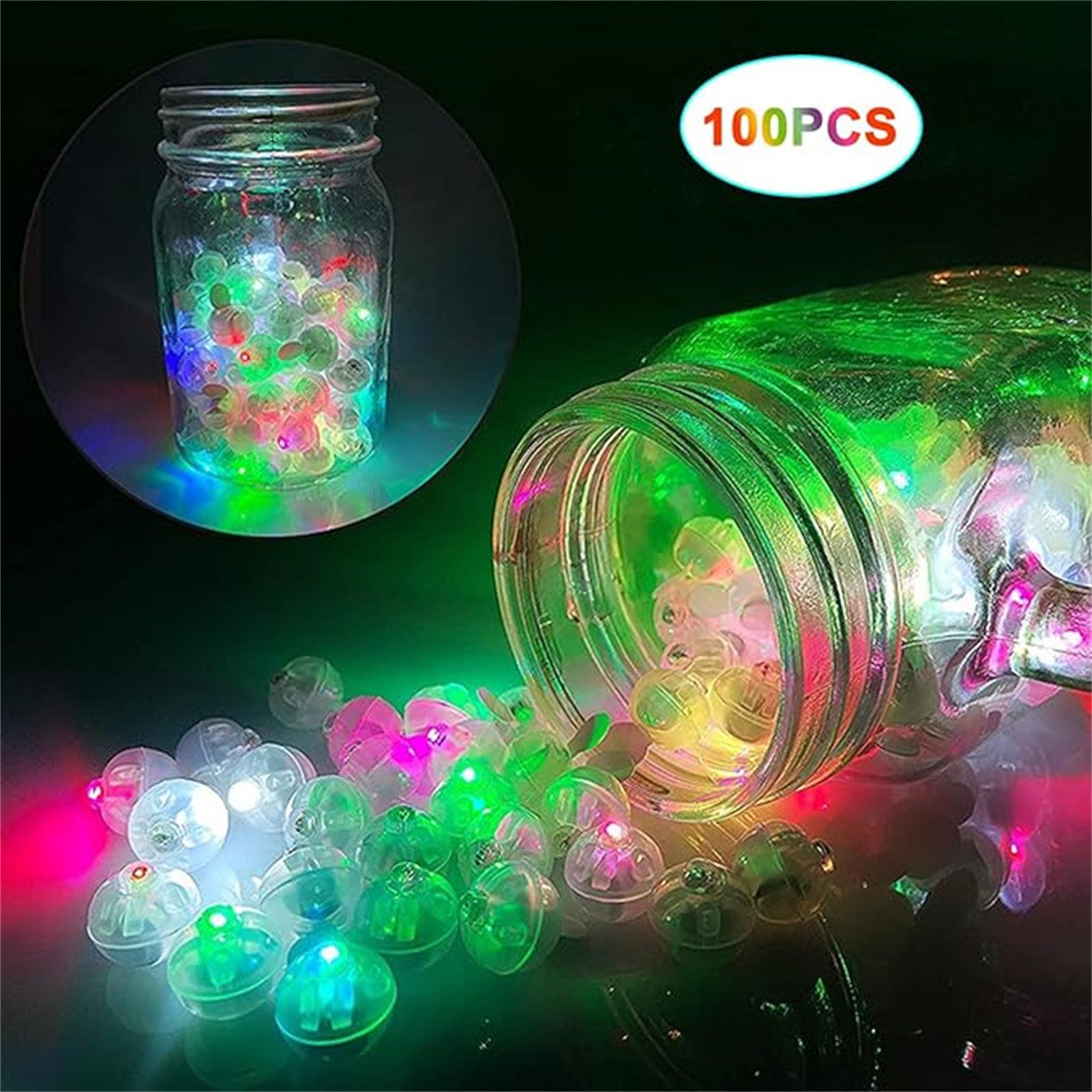 autolock 100 Stück LED-Ballons Lichter, Mini Led Licht LED-Beamer