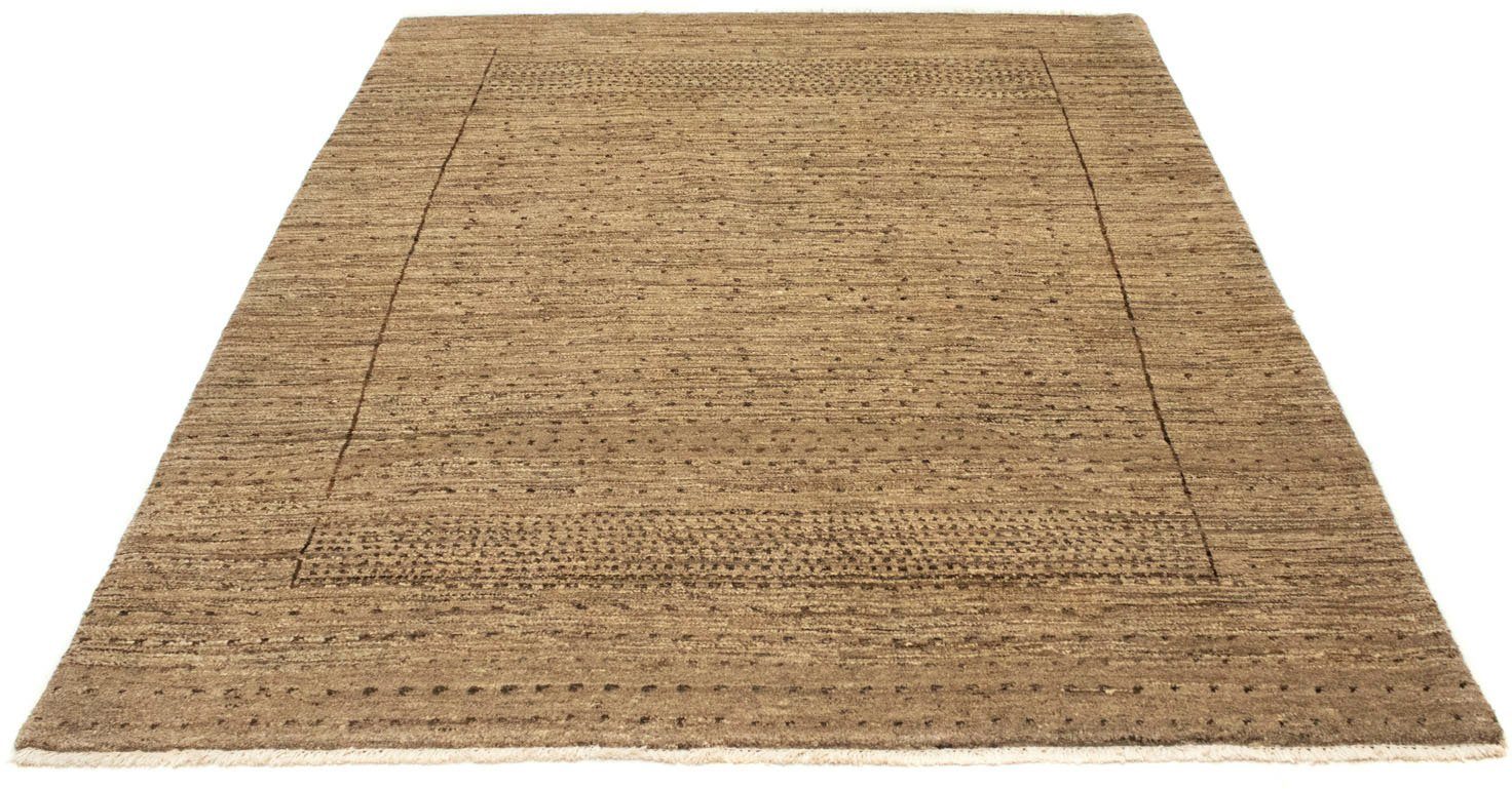 Wollteppich Gabbeh Teppich handgeknüpft braun, morgenland, rechteckig,  Höhe: 18 mm, handgeknüpft