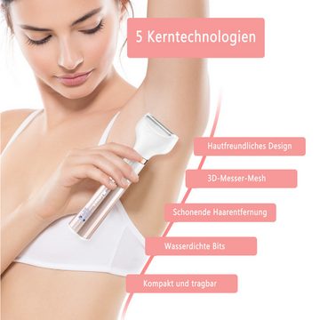 Scheiffy Epilierer 4-in-1-Epilierer,Epilierer für Damen,Intimbereich, Achselrasierer, Rasierer,Augenbrauenrasierer