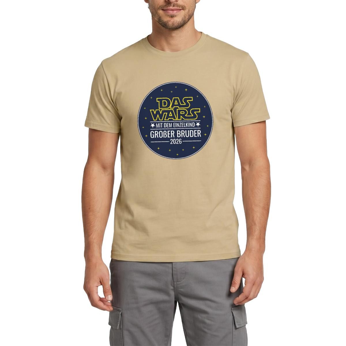 Spreadshirt T-Shirt Das wars mit dem Einzelkind Grosser Bruder 2026 Männer T-Shirt (1-tlg)