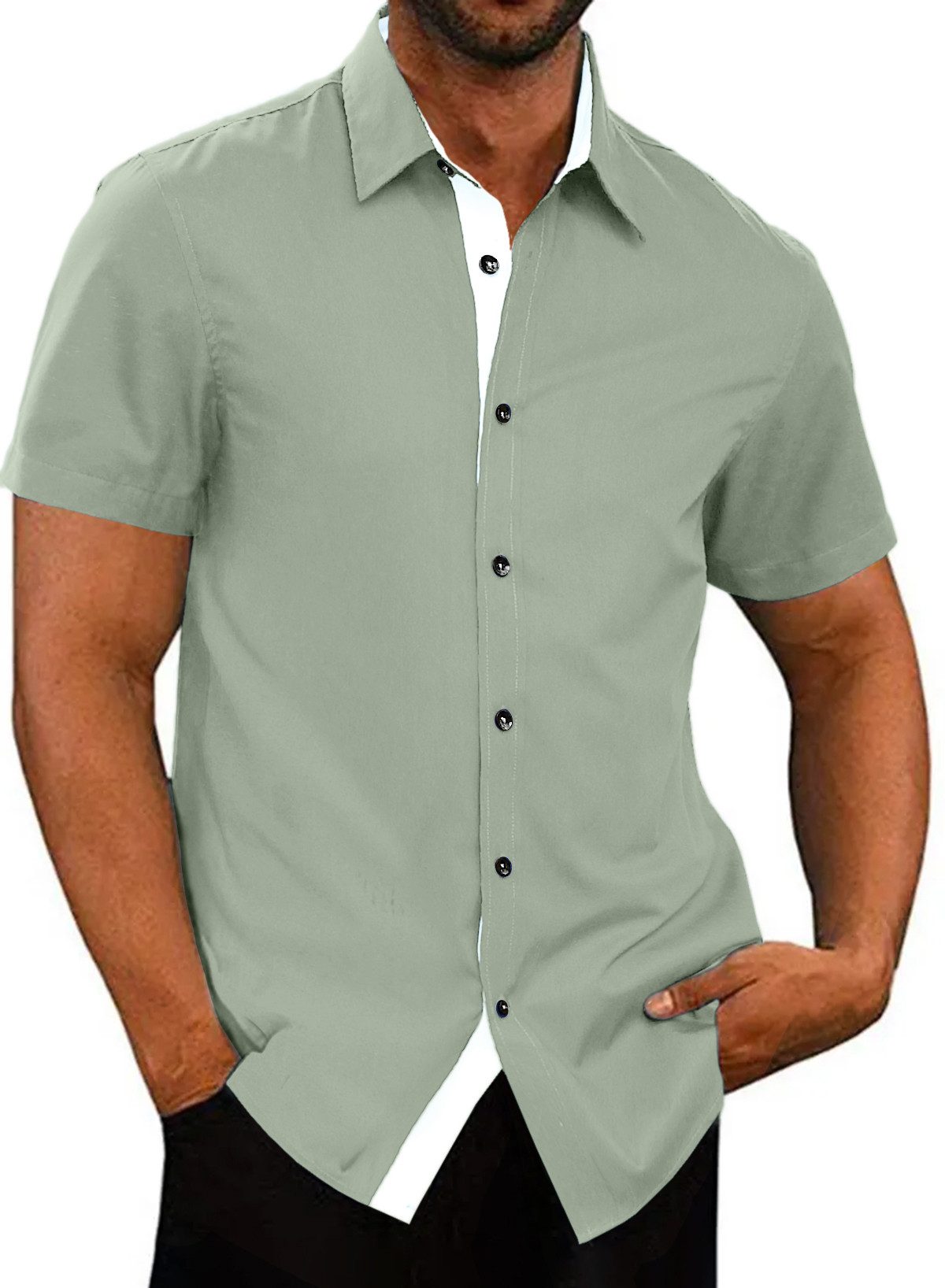 JMIERR Businesshemd Herren Hemd Kurzarm Freizeithemd günstig online kaufen