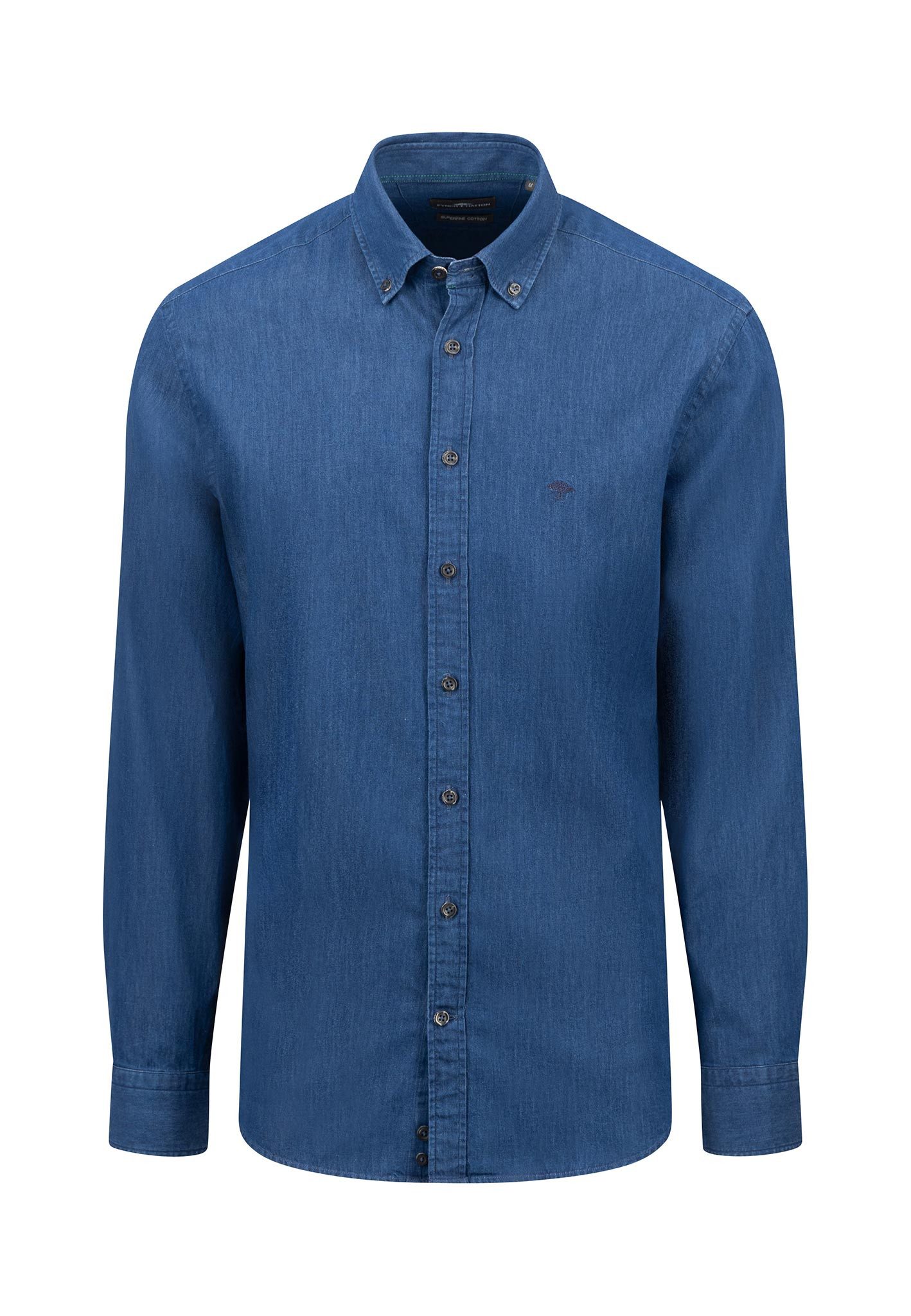 FYNCH-HATTON Jeanshemd mit Logo Stickerei günstig online kaufen