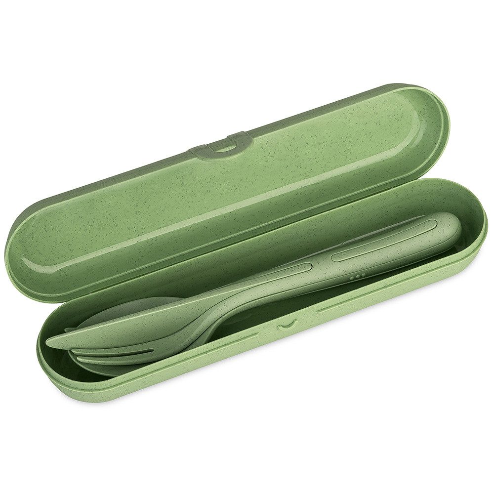 KOZIOL Besteck-Set KLIKK READY Besteck Etui + Besteckset (4-tlg), 1 Personen, Kunststoff