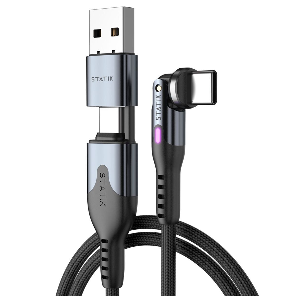 STATIK PowerPivot Pro braided rotating USB-C Cable Smartphone-Adapter