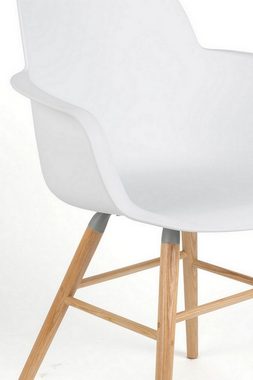 Zuiver Stuhl Armlehnstuhl Albert Kunststoff weiss