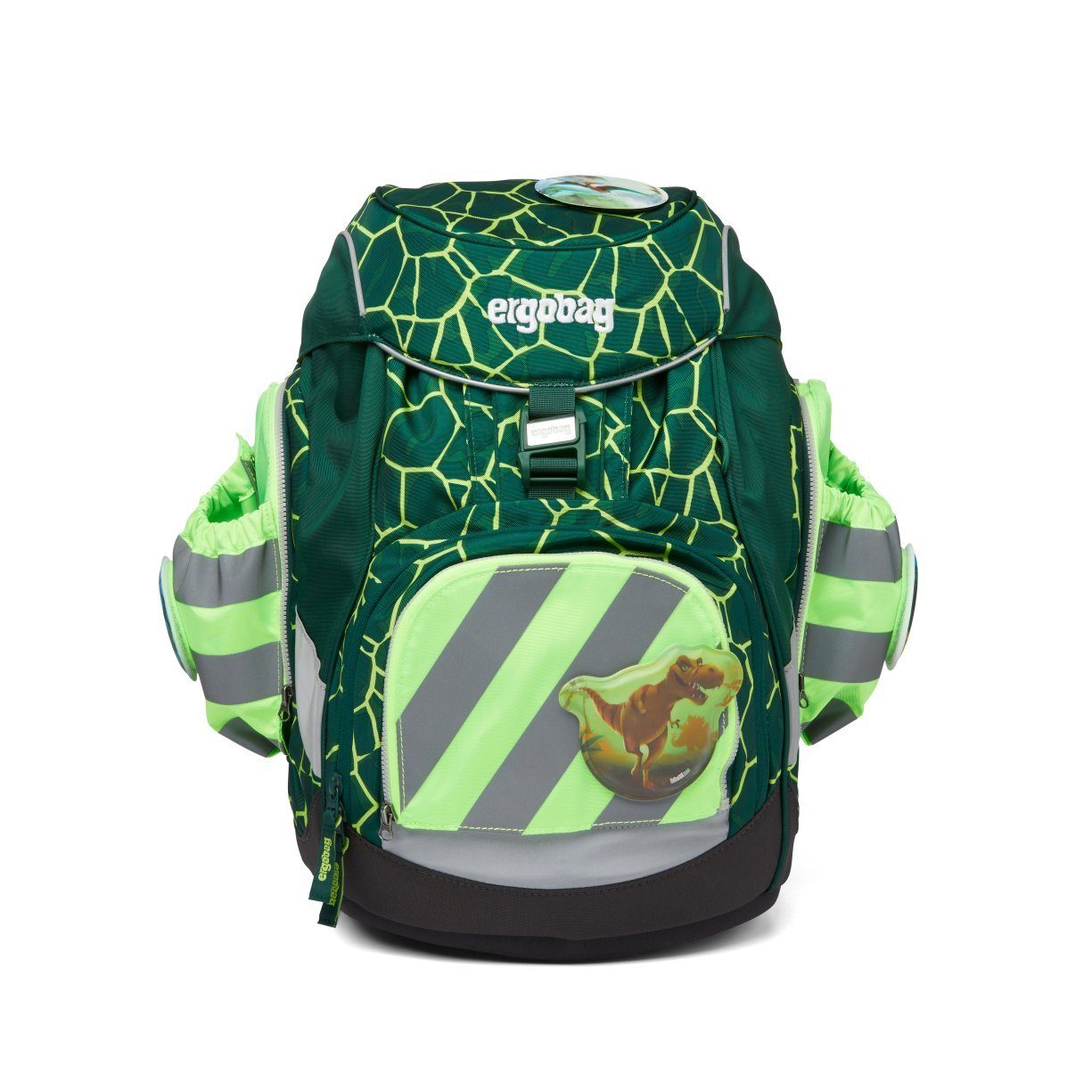 Seitentaschen Schulranzen mit ergobag Reflektorstreifen grün ergobag