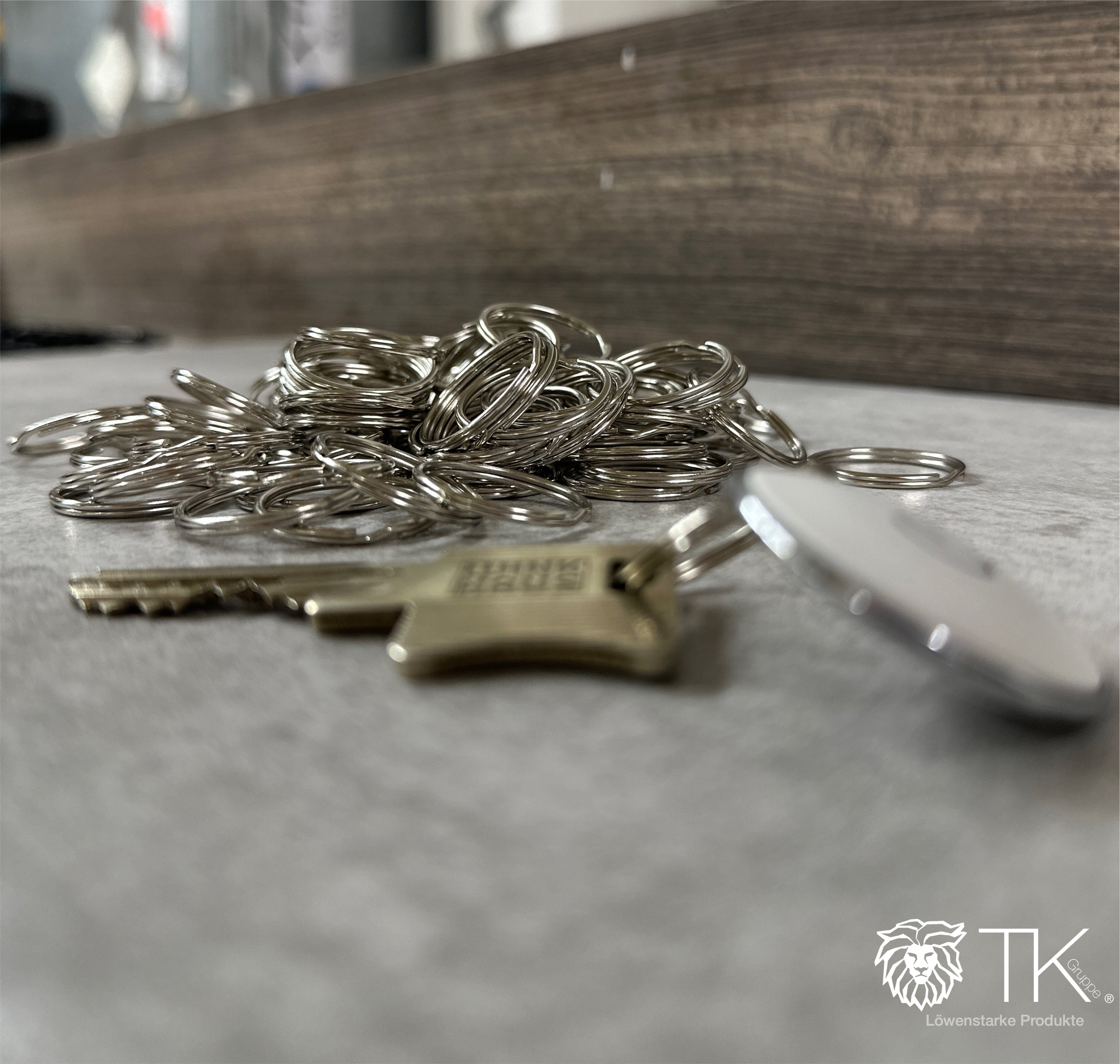 Schlüsselanhänger Metallring Set Schlüsselanhänger für 200x 25 mm Schlüsselring (200-tlg) - TK - Gruppe Ø