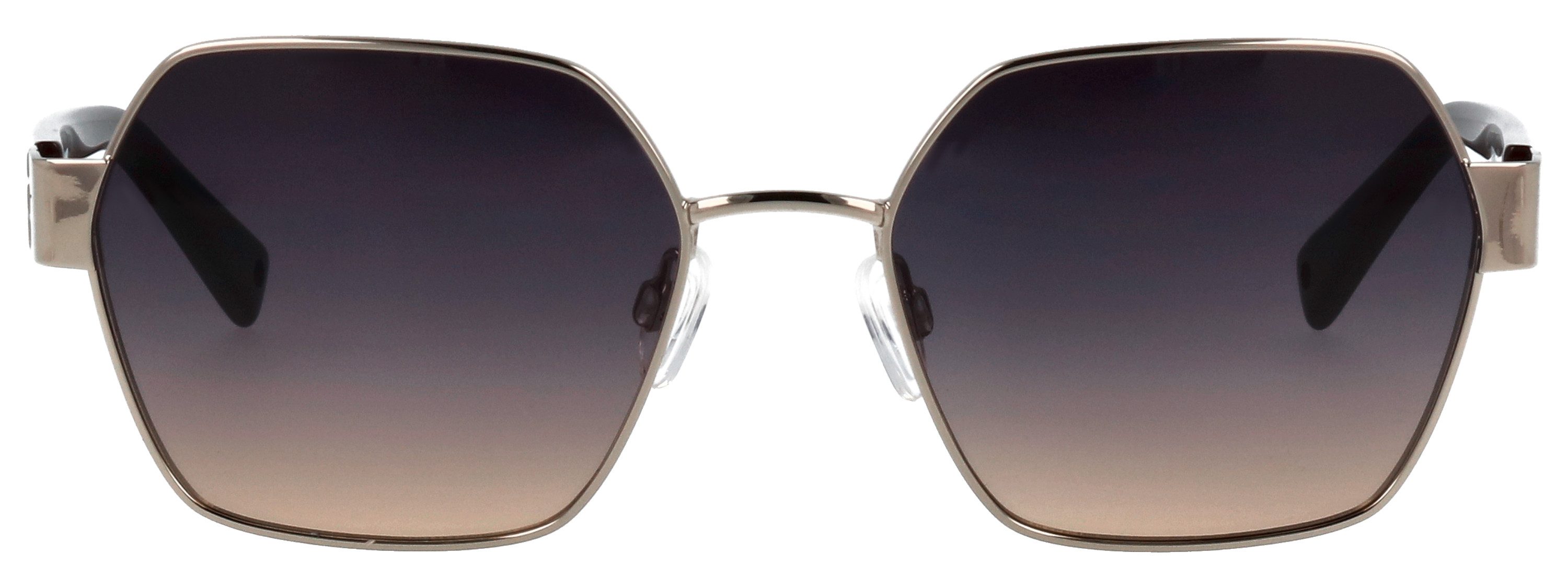BRENDEL eyewear Sonnenbrille Modell 905065 Form Hexagon, Logoschriftzug auf Bügel, Metallfassung
