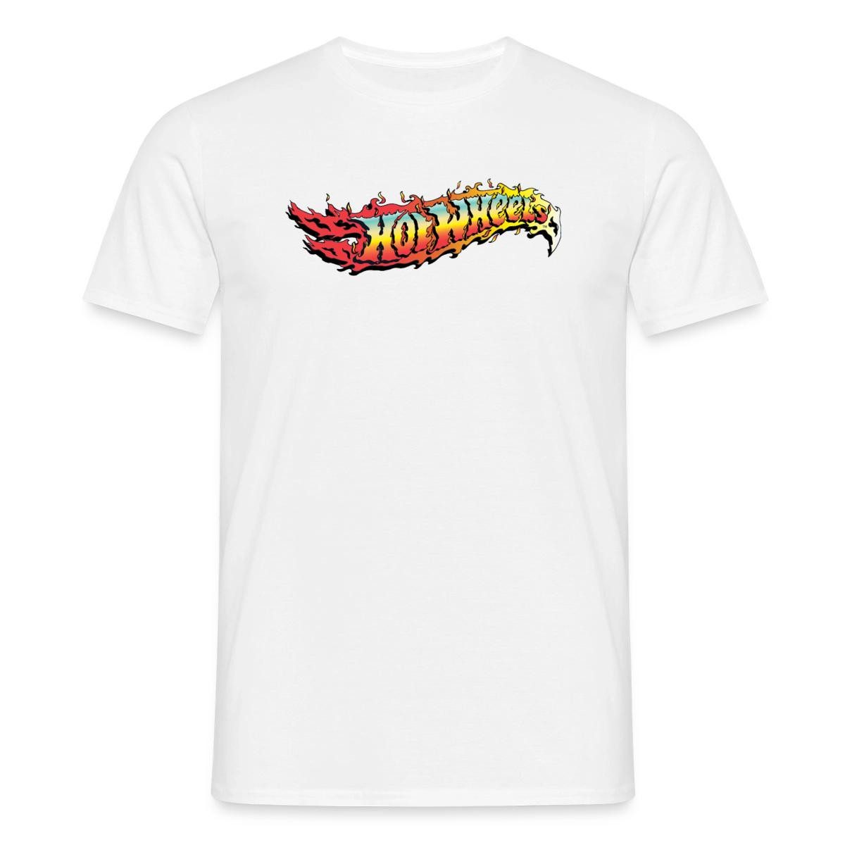 T-Shirt Hot Wheels Logo-Design Mit Flammen Männer T-Shirt