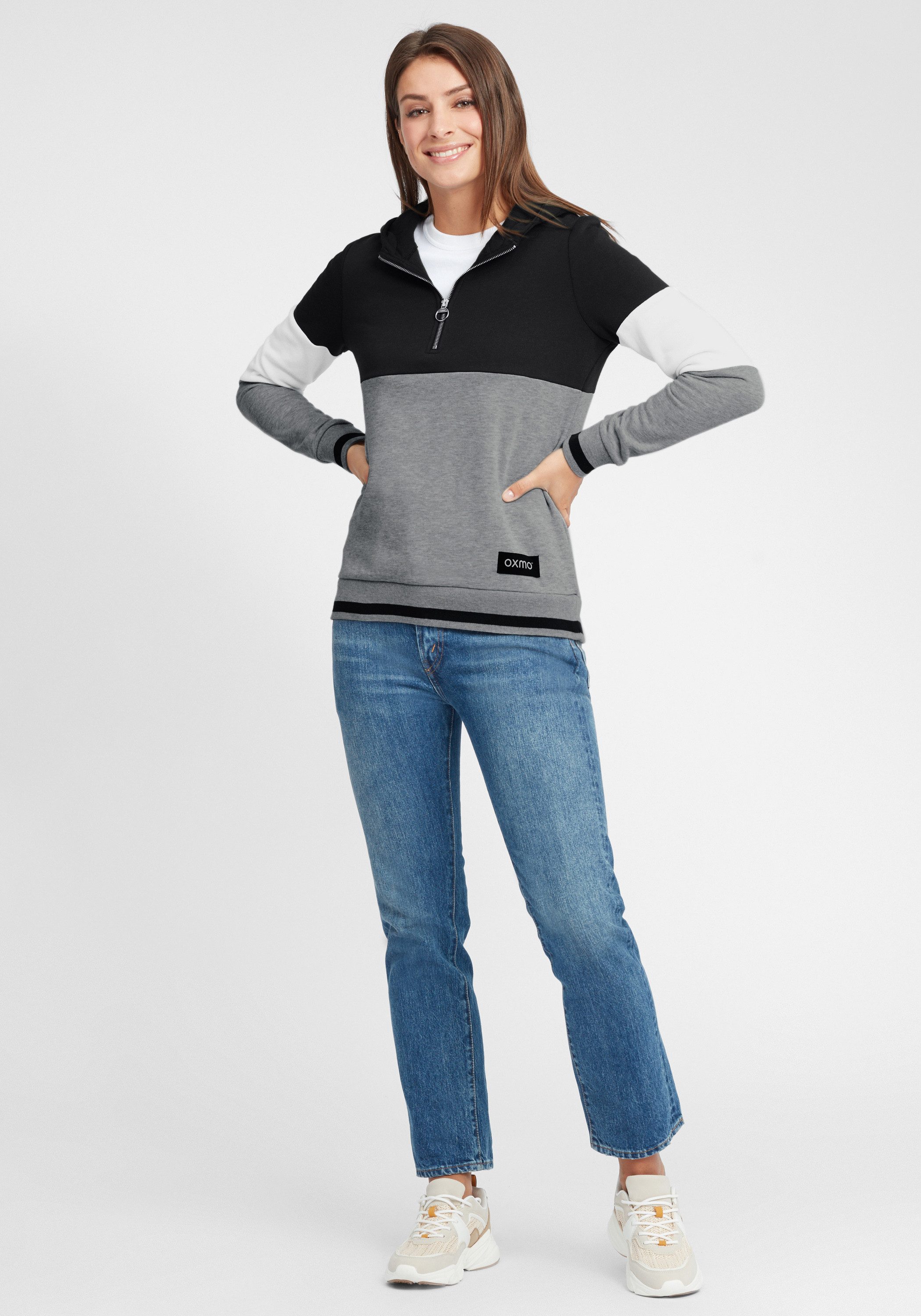 OXMO Hoodie OXOmara Kapuzenpullover mit Reißverschluss günstig online kaufen