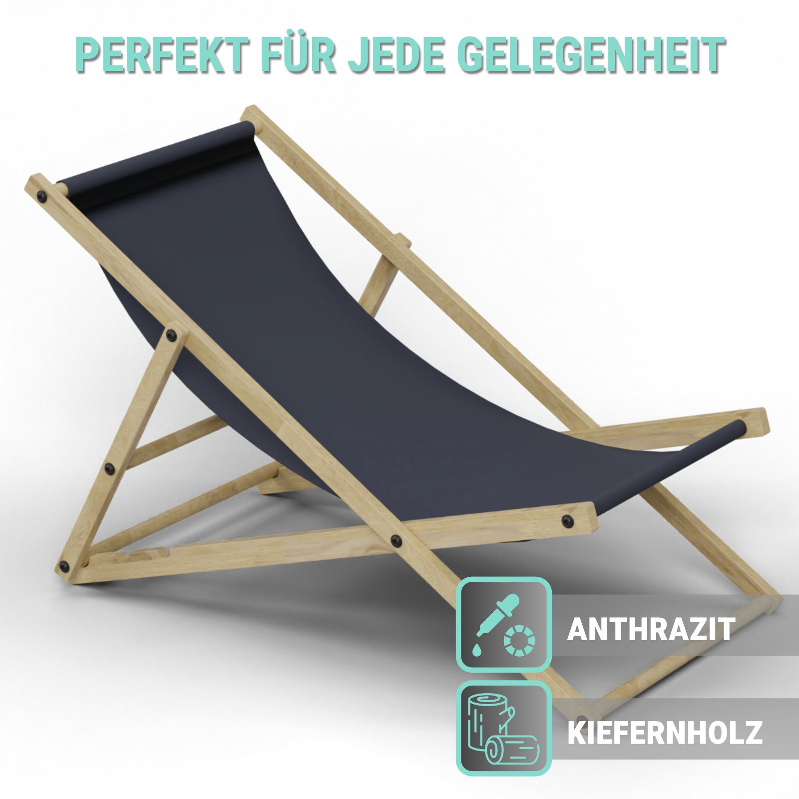 HAGO Gartenliege Liegestuhl Liege Stuhl Strand günstig online kaufen