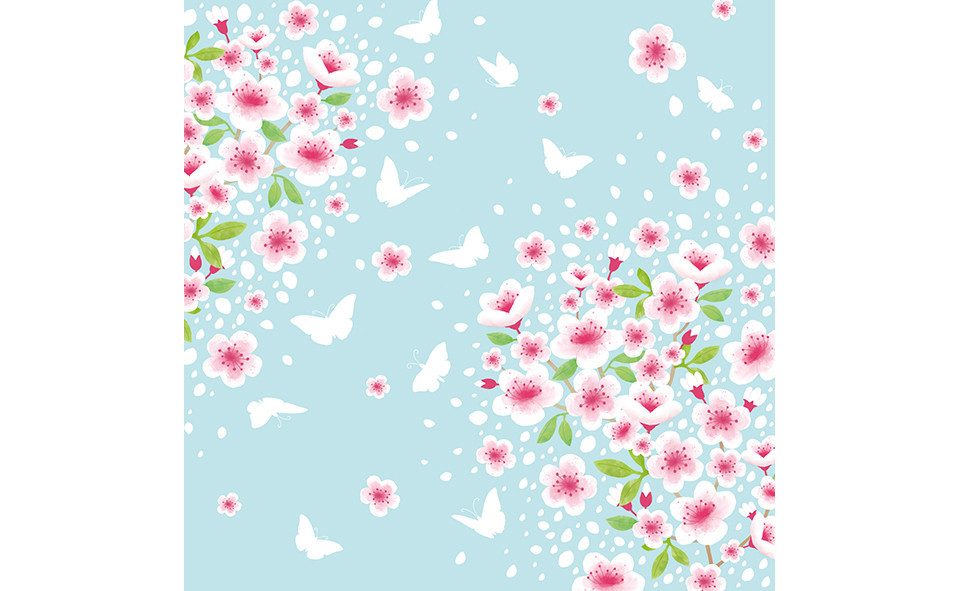 Braun+Company Atelier Papierserviette Braun & Company Servietten Cherry Spring 33 x 33