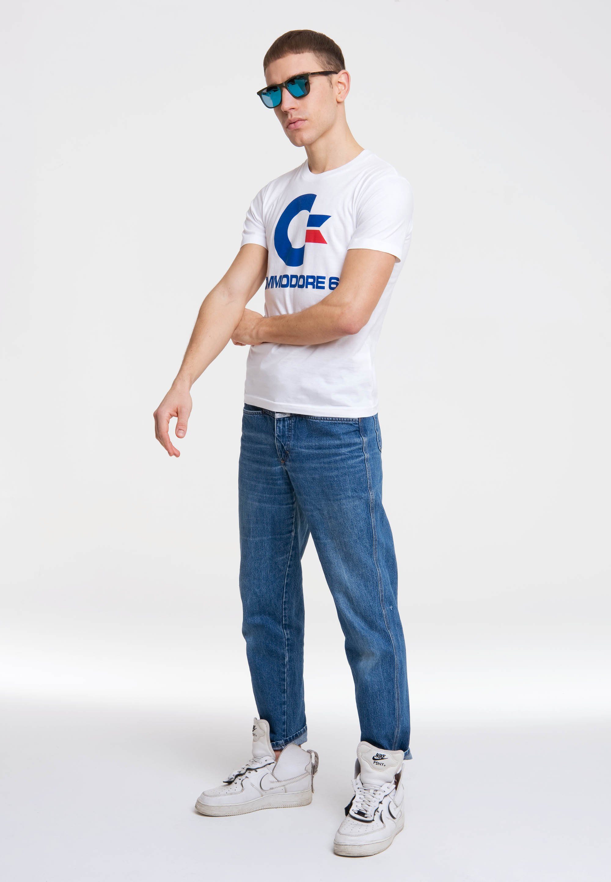 LOGOSHIRT T-Shirt Commodore C64 Logo mit Commodore-Logo günstig online kaufen