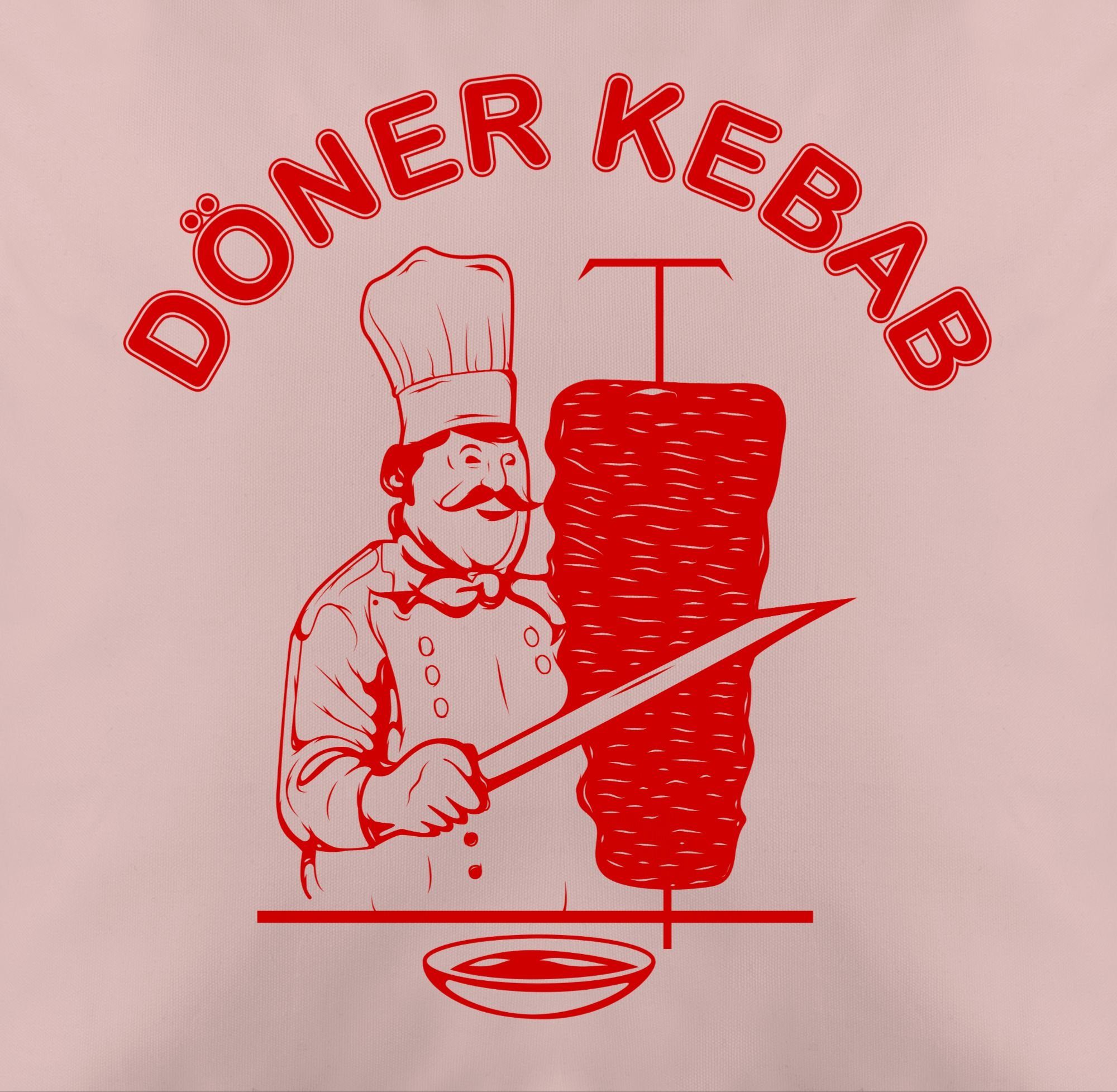 Shirtracer Dekokissen Original Döner & Fasching Logo, Kissen Kebab Karneval 1 Hellrosa 