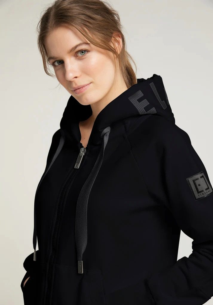 Elbsand Sweatjacke Kelda Zip-Jacke Logoprint auf der Kapuze