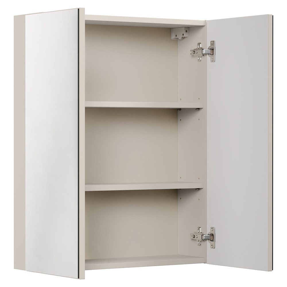 Lomadox Spiegelschrank BIBIONE-56 in kaschmir, 2-türig, 60 cm breit