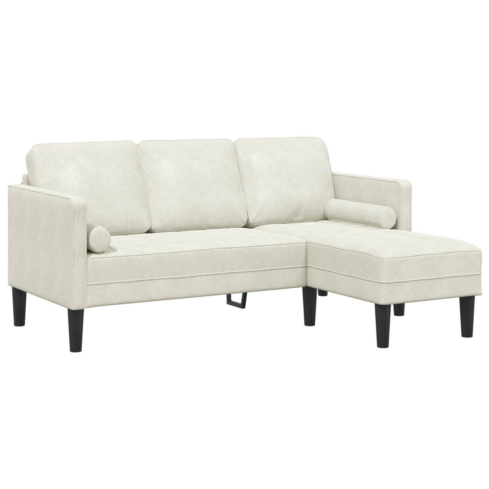 vidaXL Sofa Ecksofa Creme 173x131x67 cm günstig online kaufen
