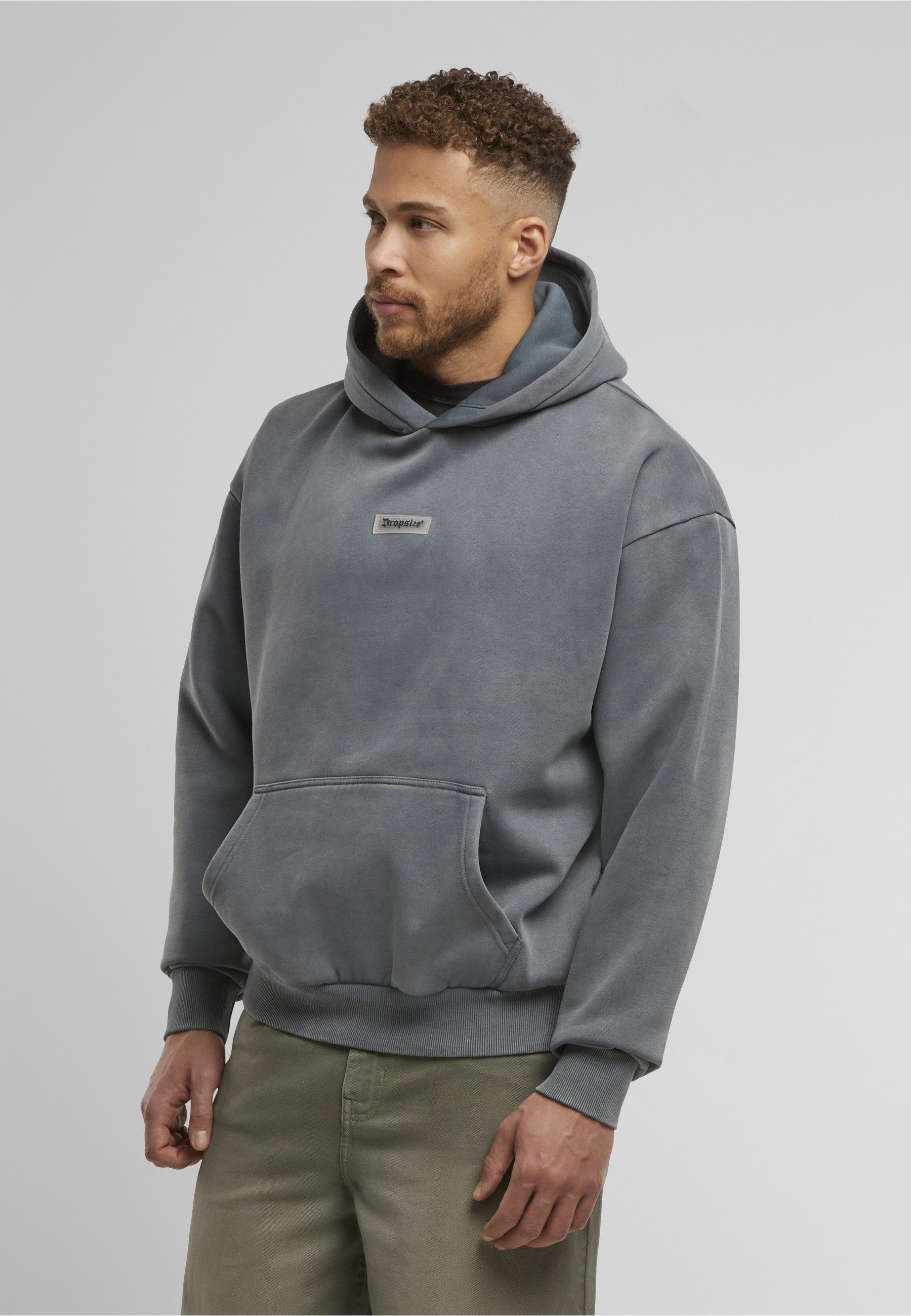 Dropsize Kapuzensweatshirt Dropsize HEAVY OVERSIZE MIDDLE RUBBER PATCH HOODIE (1-tlg)