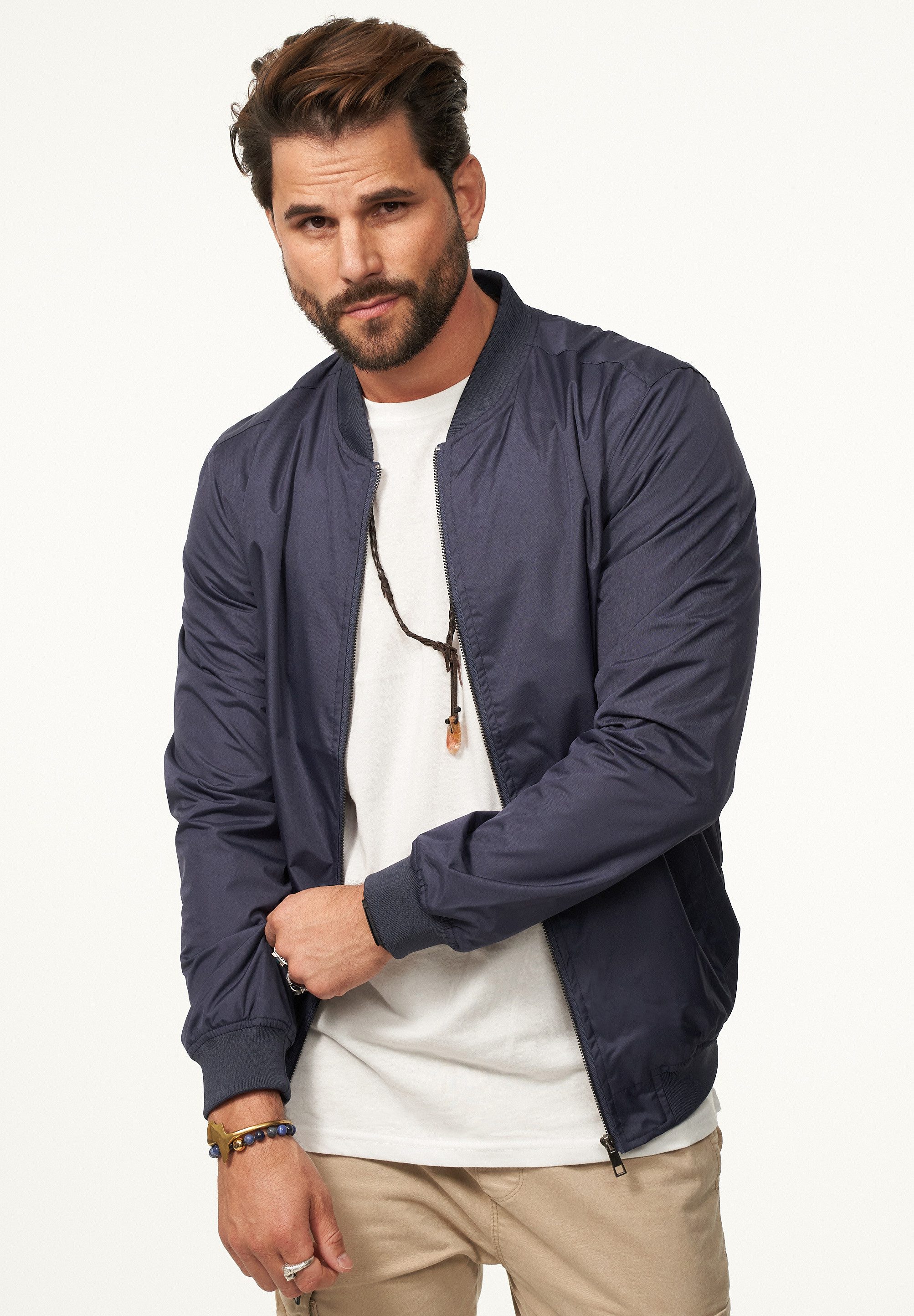 DAILY COTTON Blouson mit Baseball-Kragen Herren Blousonjacke leichte Bomber günstig online kaufen
