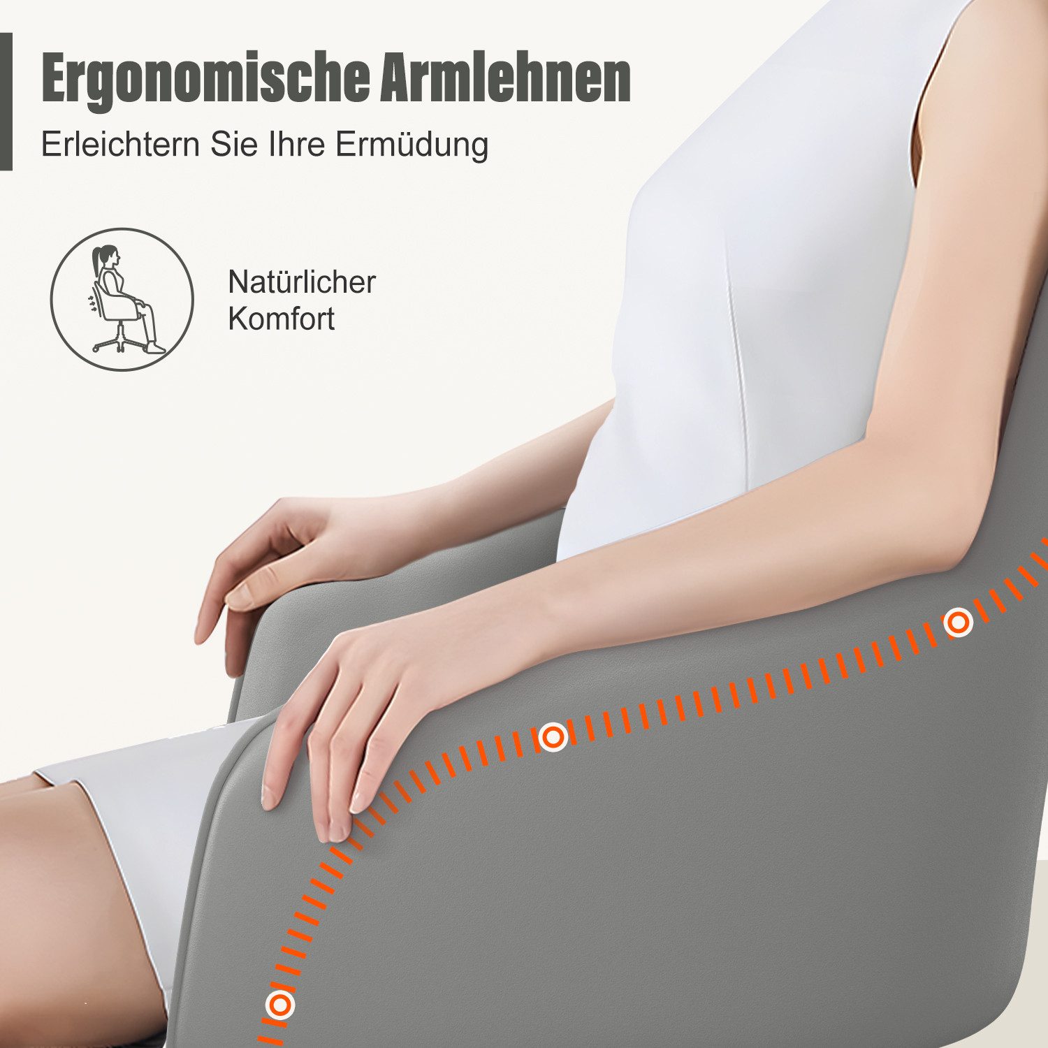 Adormii Bürostuhl Homeoffice Stuhl,Schminkstuhl mit Armlehnen,Drehstuhl mit Rrollen (Samt Stuhl,höhenverstellbar,für Schminktisch,Arbeitszimmer, Schlafzimmer,15 – Bild 5 von 5