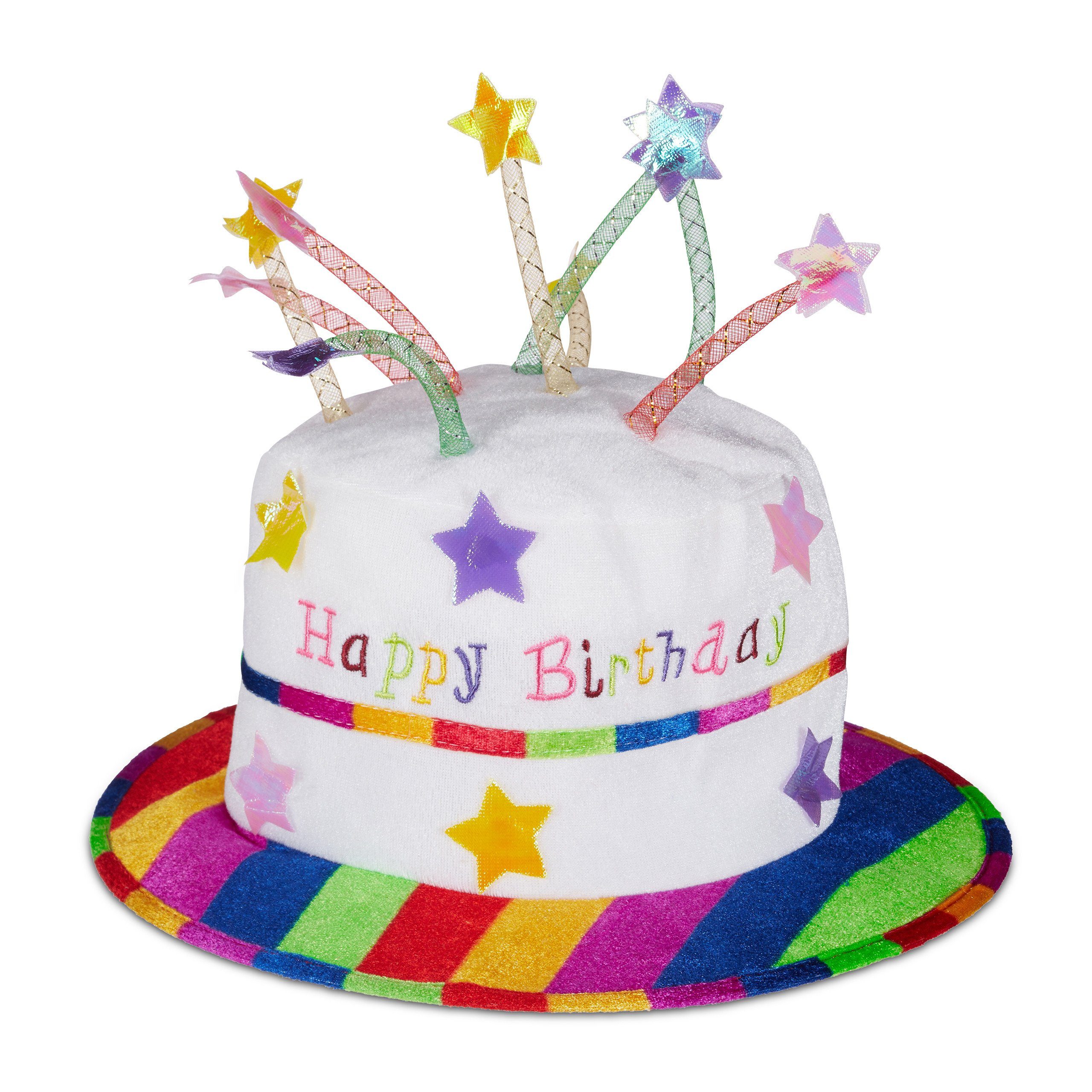 Aufblasbares Partyzubehör Happy relaxdays Torte Hut Birthday
