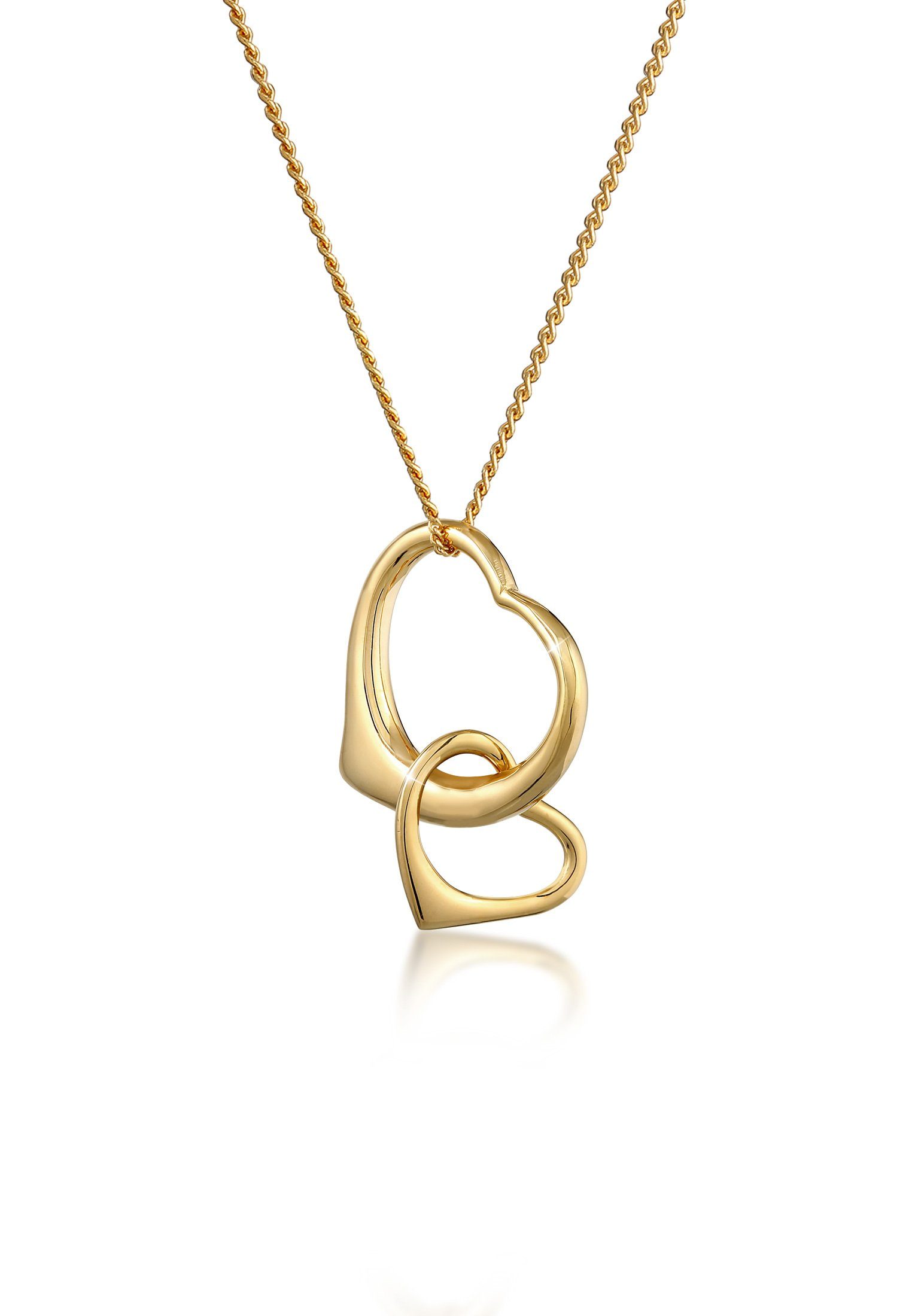 Elli Premium Kette mit Anhänger Halskette mit Herz Anhänger 585 Gelbgold, H günstig online kaufen