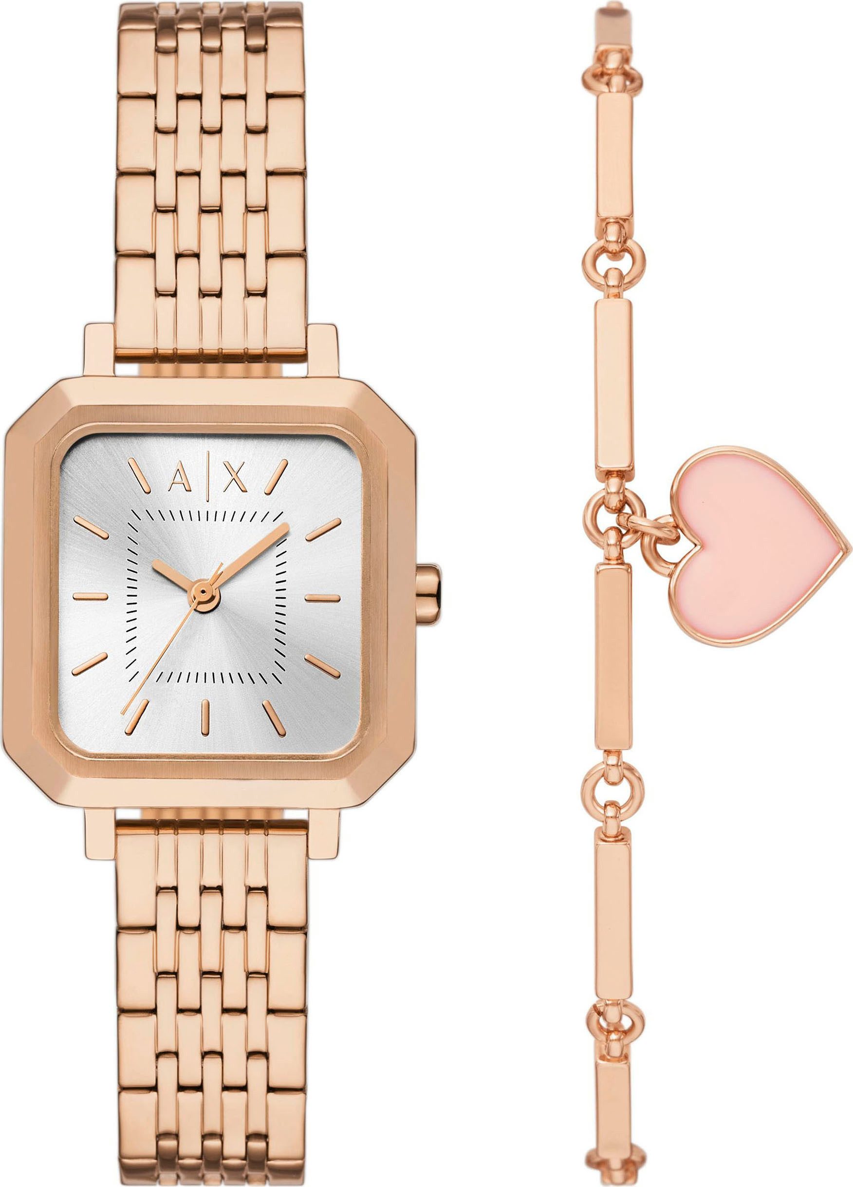 ARMANI EXCHANGE Quarzuhr AX7164SET, (Set, 2-tlg., mit Armband), Armbanduhr, günstig online kaufen