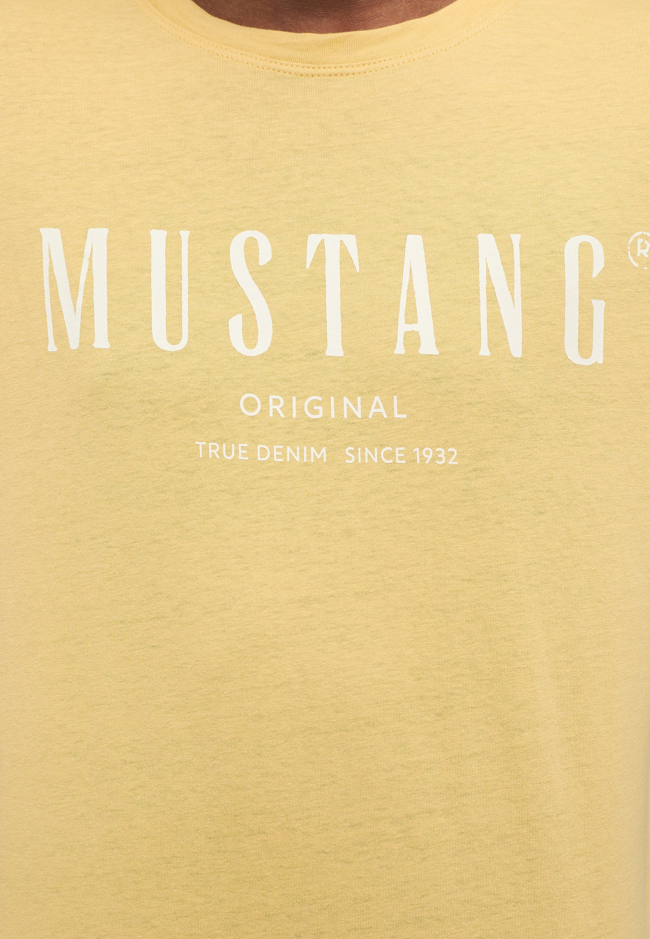 MUSTANG Mustang T-Shirt Kurzarmshirt gelb