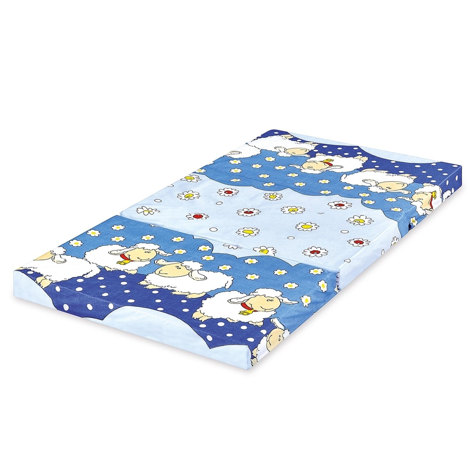Reisebett-Matratzen Bambini klappbare Reisebettmatratze 120x60 cm Schäfchen faltbar, Bambini