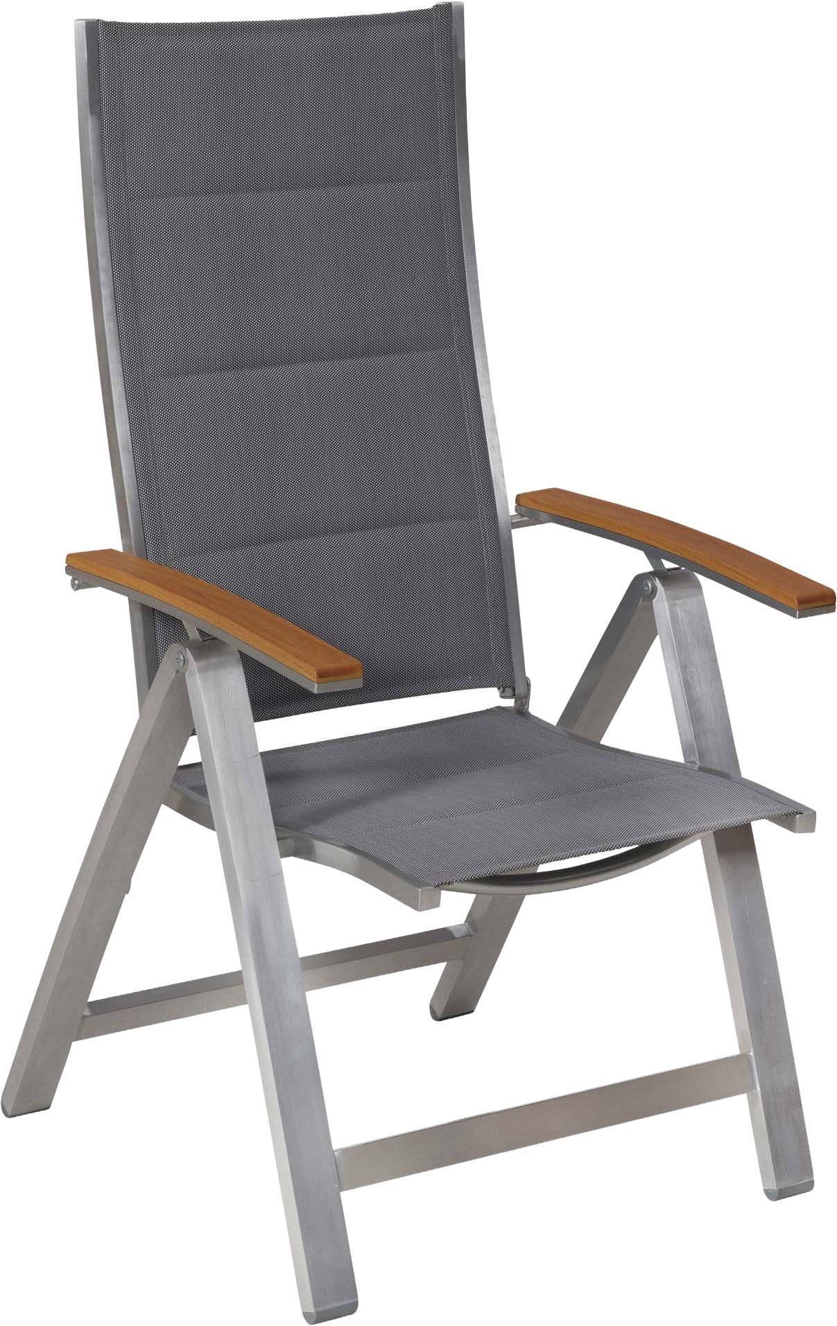 MERXX Gartensessel San Remo (1-St), Aluminiumgestell in gebürsteter Optik