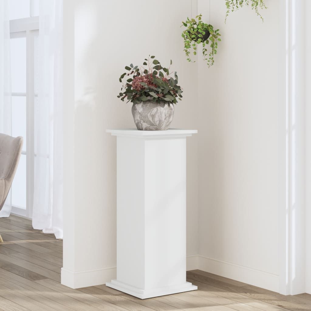 vidaXL Blumenständer Pflanzenständer Weiß 33x33x80 cm Holzwerkstoff (1 St)