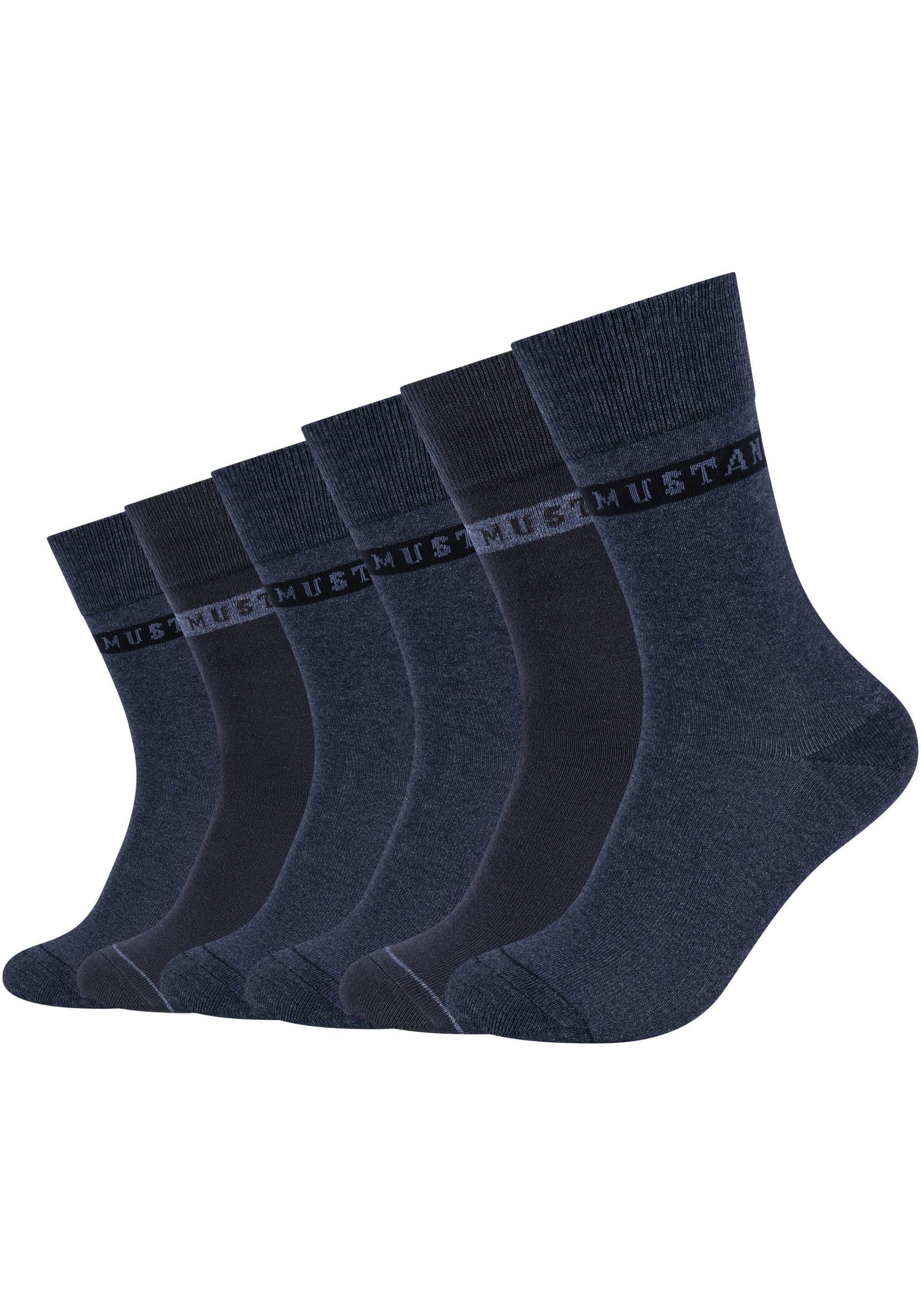 MUSTANG Socken casual (6-Paar) weicher und elastischer Komfortbund günstig online kaufen