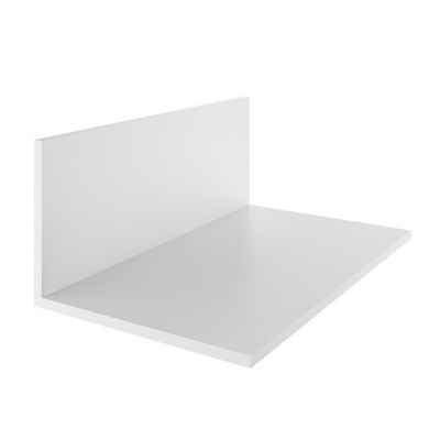 Nobily Fensterleiste PVC Winkelleiste UV beständige, in weiß, 20mmx20mm, kleben, Kunststoff