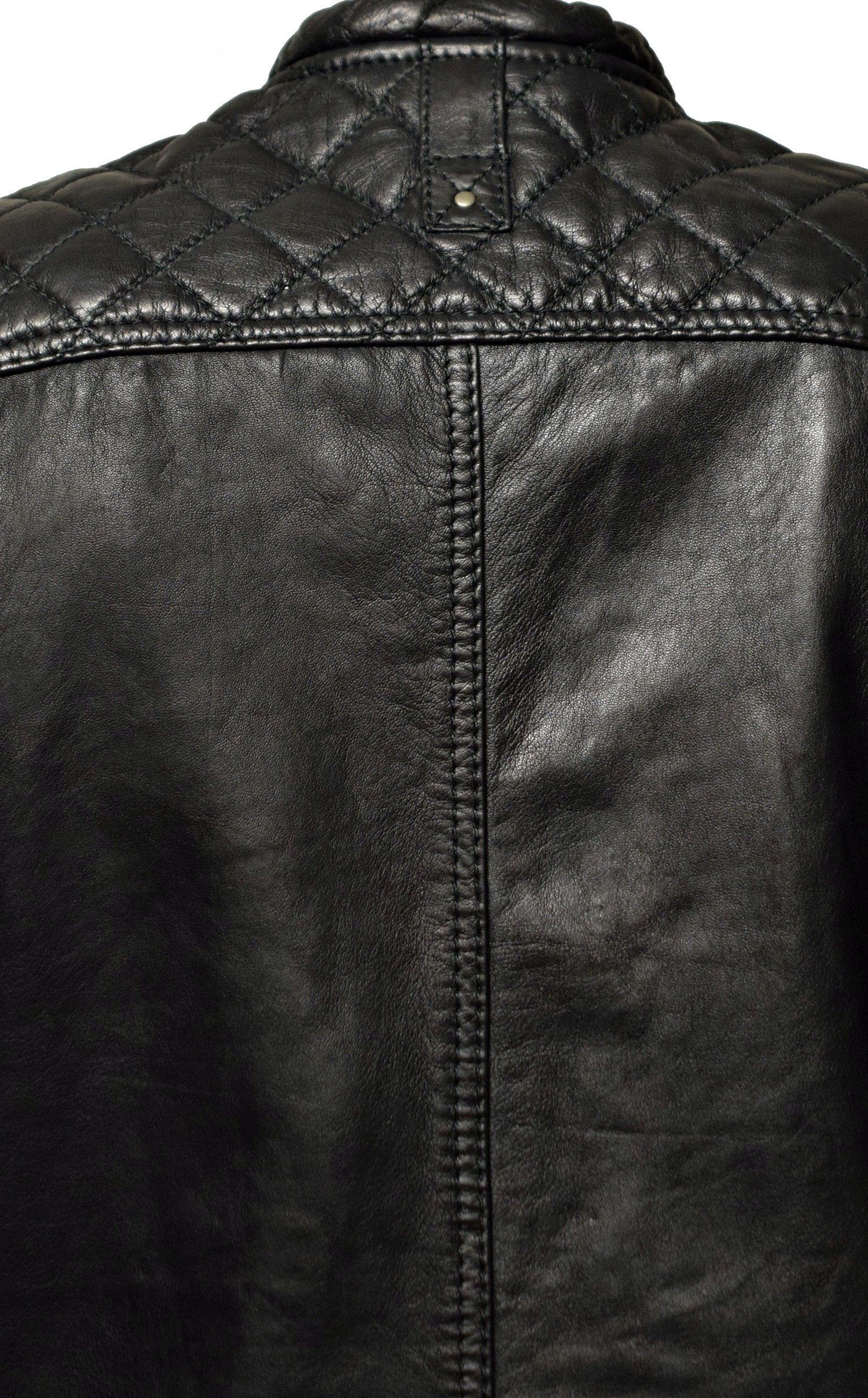 Nilo Schwarz Cognac, Braun, Lederweste Leather Fronttaschen, praktische Zimmert