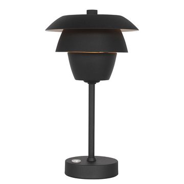etc-shop LED Tischleuchte, Leuchtmittel nicht inklusive, Tischleuchte Nachttischlampe Beistellleuchte schwarz 4-Stufen Touch