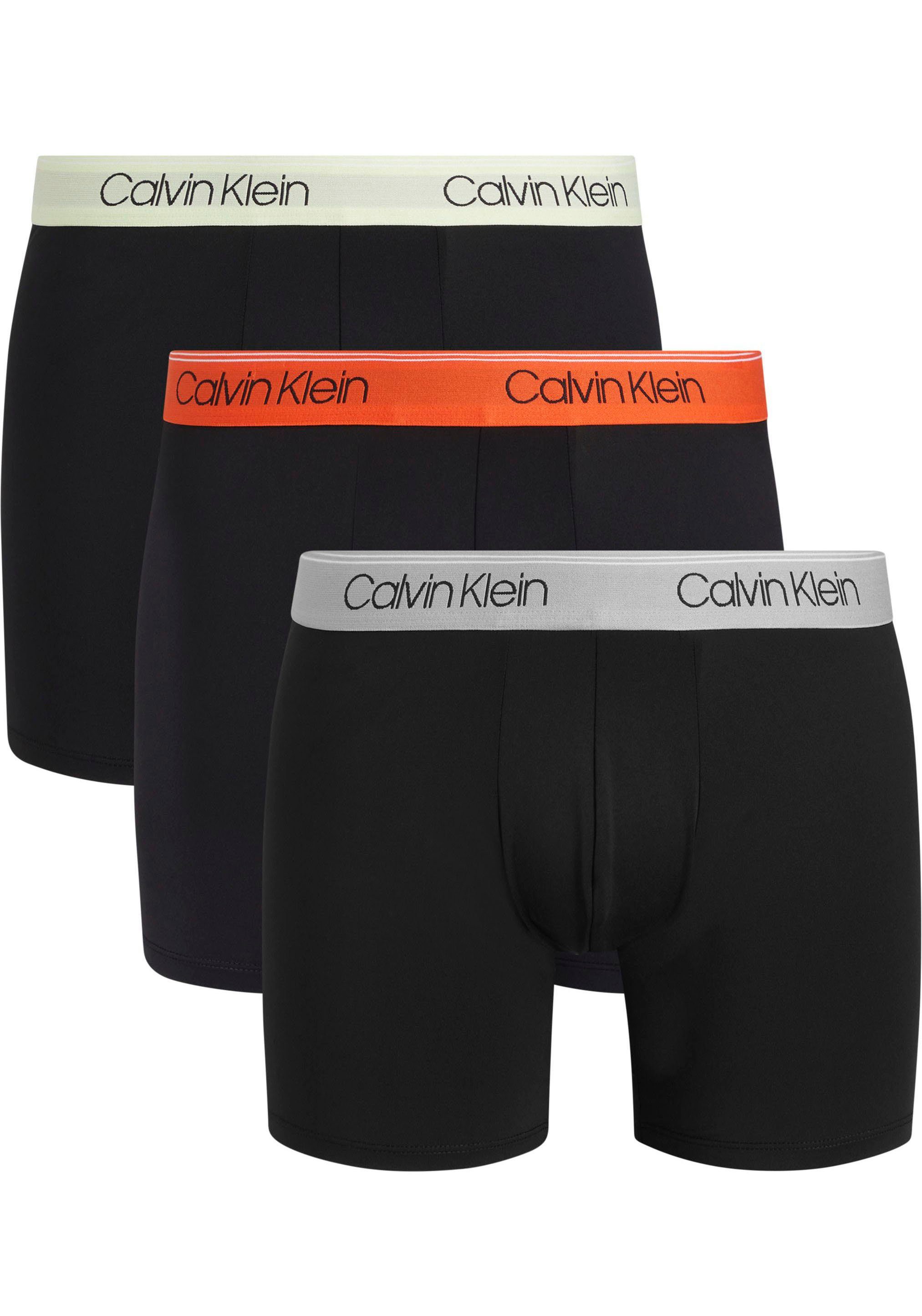 & Logo-Elastikbund (Packung, 3er-Pack) Boxer Klein 3PK BRIEF längerem Calvin Underwear mit BOXER Bein