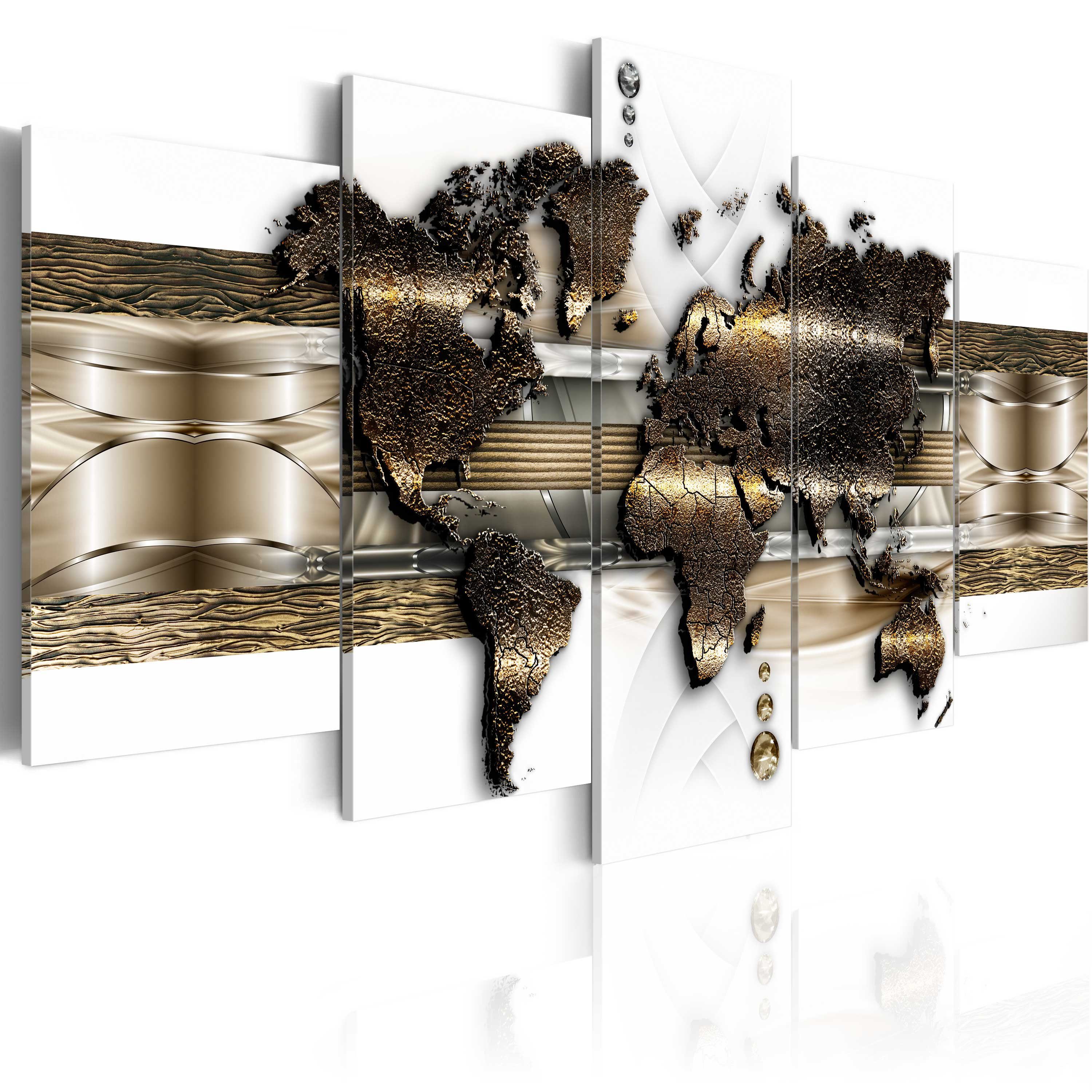Wandbild Metalic World