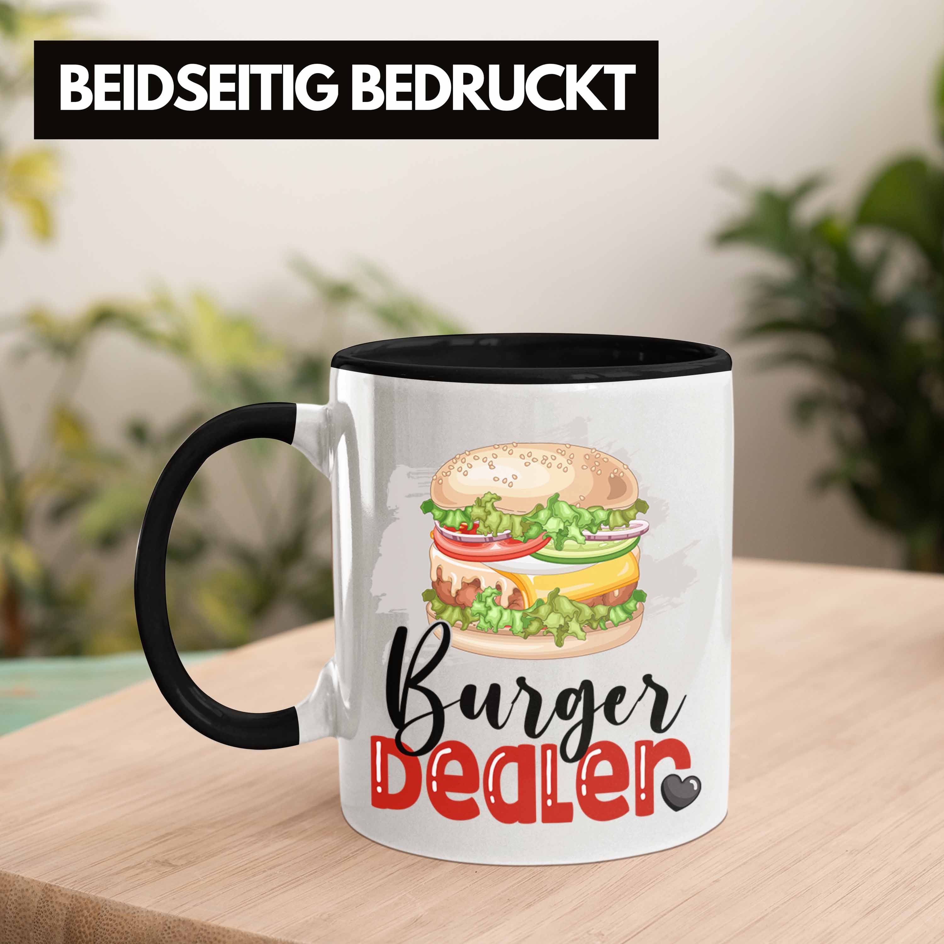 Tasse Schwarz Dealer Besten Geburtstag Tasse Burger für Burgerverkäufer Trendation Geschenk Spr