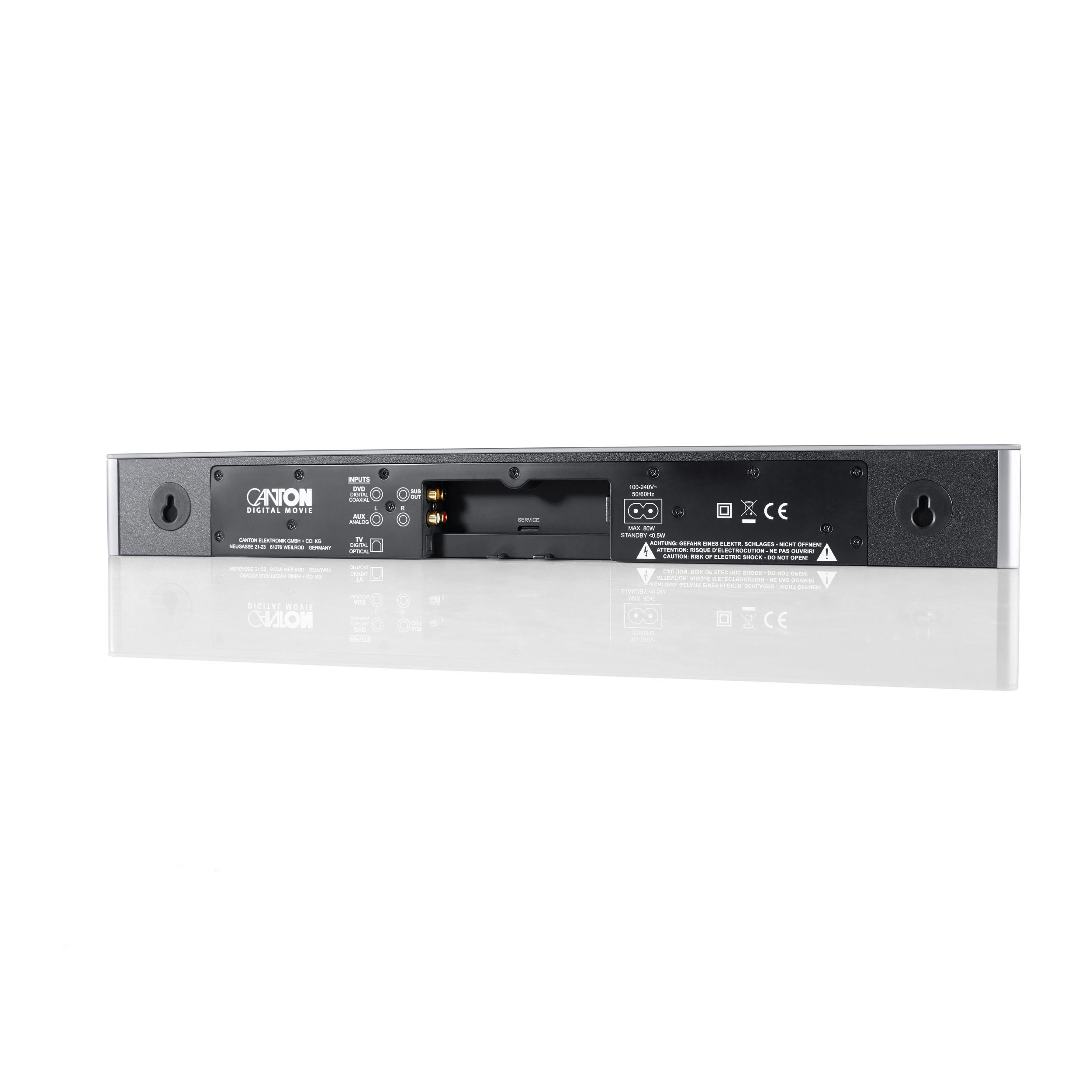 Glas CANTON 5 DM Soundbar 120.0 W) mit (Bluetooth, silber