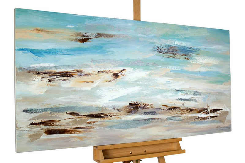 KUNSTLOFT Gemälde »Meeresbrandung im Morgendunst«, handgemaltes Bild auf Leinwand