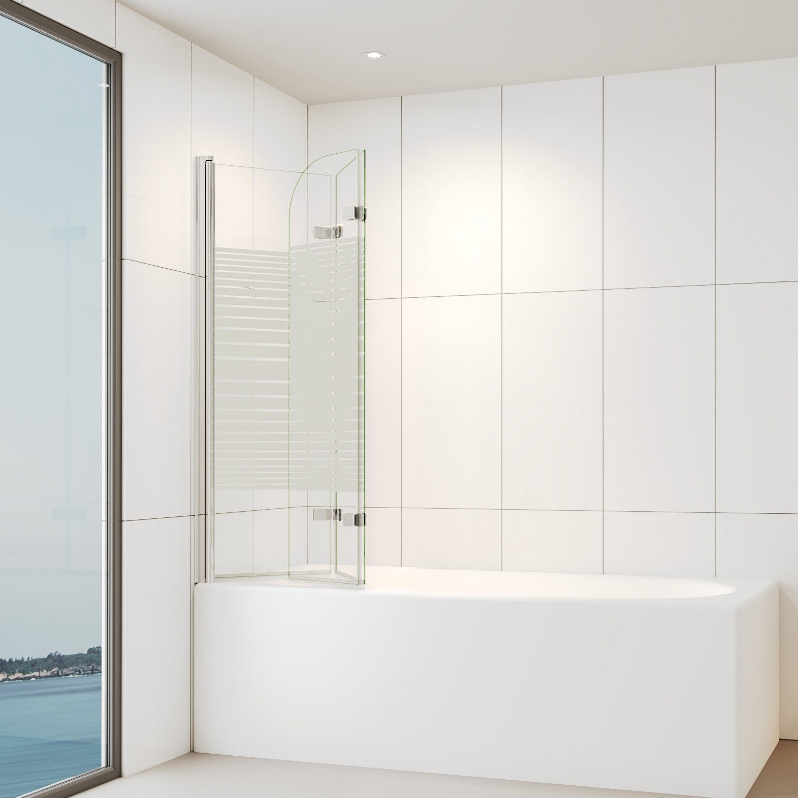 IMPTS Badewannenaufsatz Duschwand für Badewanne Duschabtrennung 2 TLG 3TLG günstig online kaufen