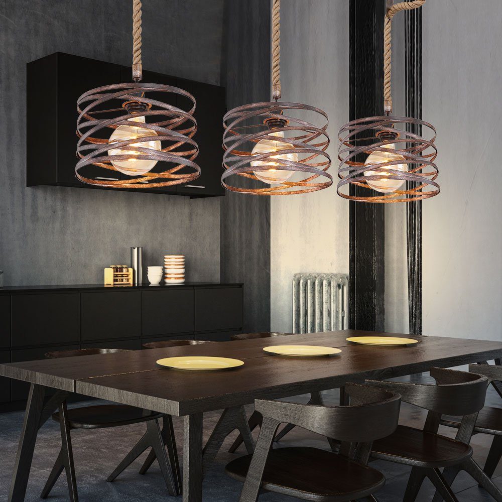 GLOBO LIGHTING Hängeleuchte, Leuchtmittel nicht inklusive, Hanfseil Pendell günstig online kaufen