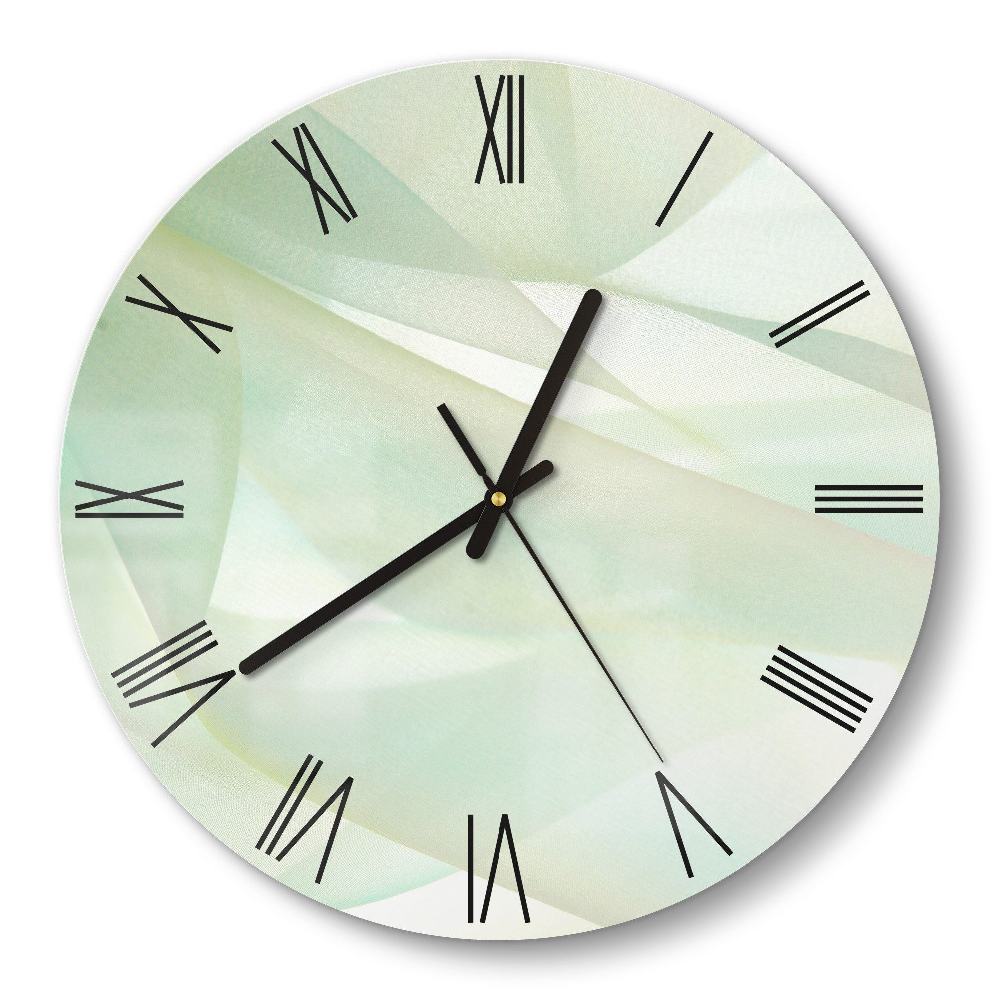 DEQORI Wanduhr 'Zarte Eleganz' (Glas Glasuhr günstig online kaufen